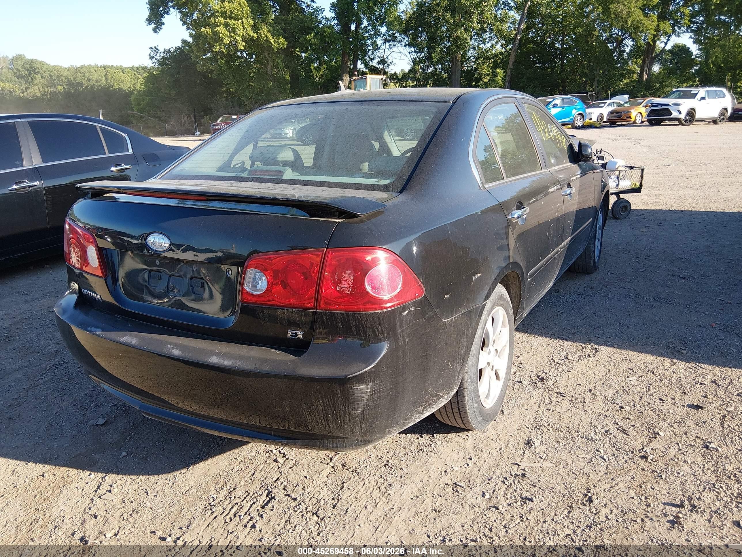 2008 Kia Optima Ex Black vin: KNAGE123385229443