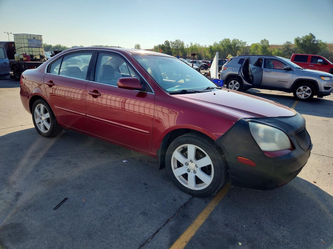 2008 Kia Optima Lx Red vin: KNAGE123385239275