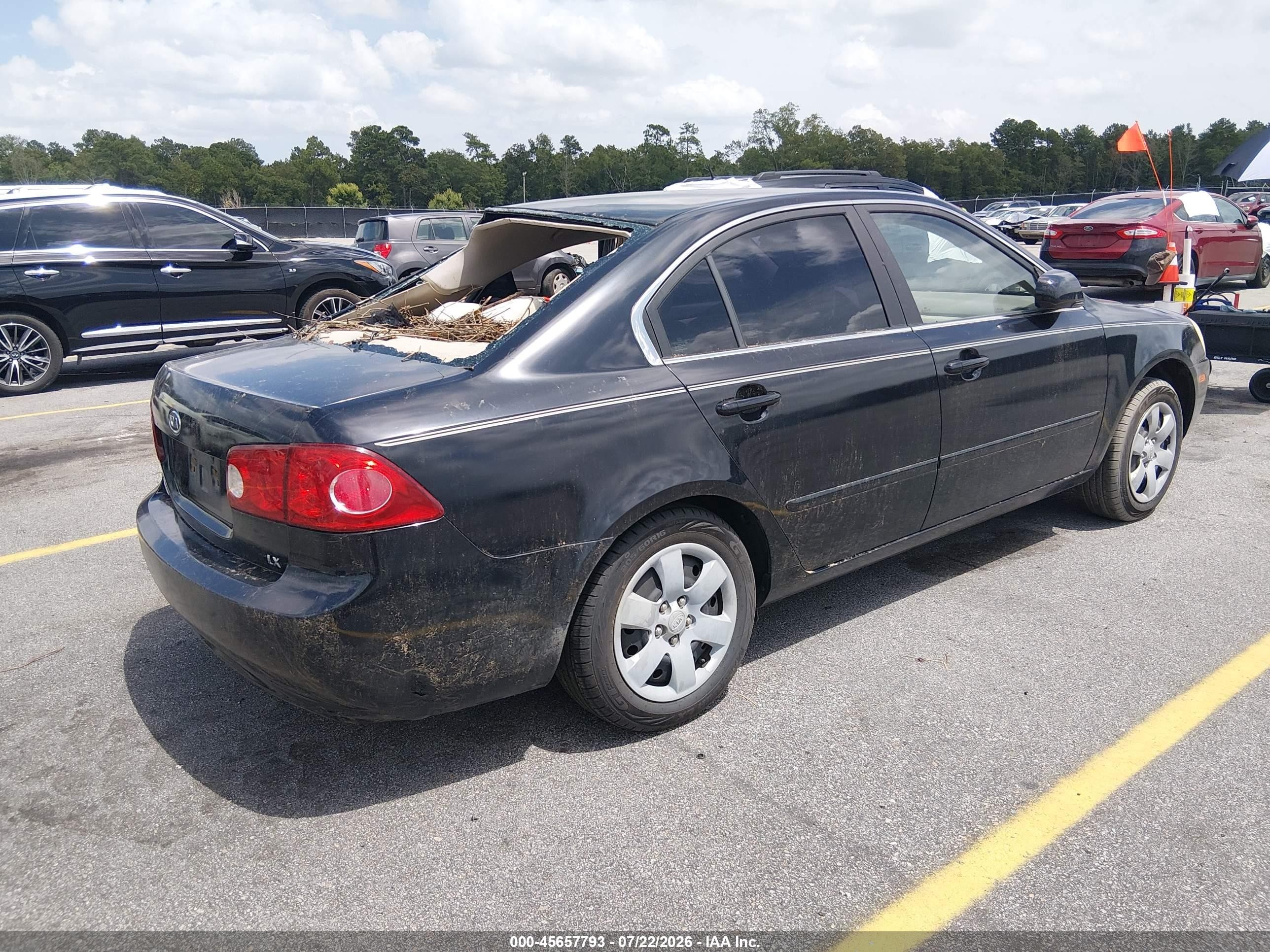 2006 Kia Optima Ex (new)/lx (new) Black vin: KNAGE123465045836