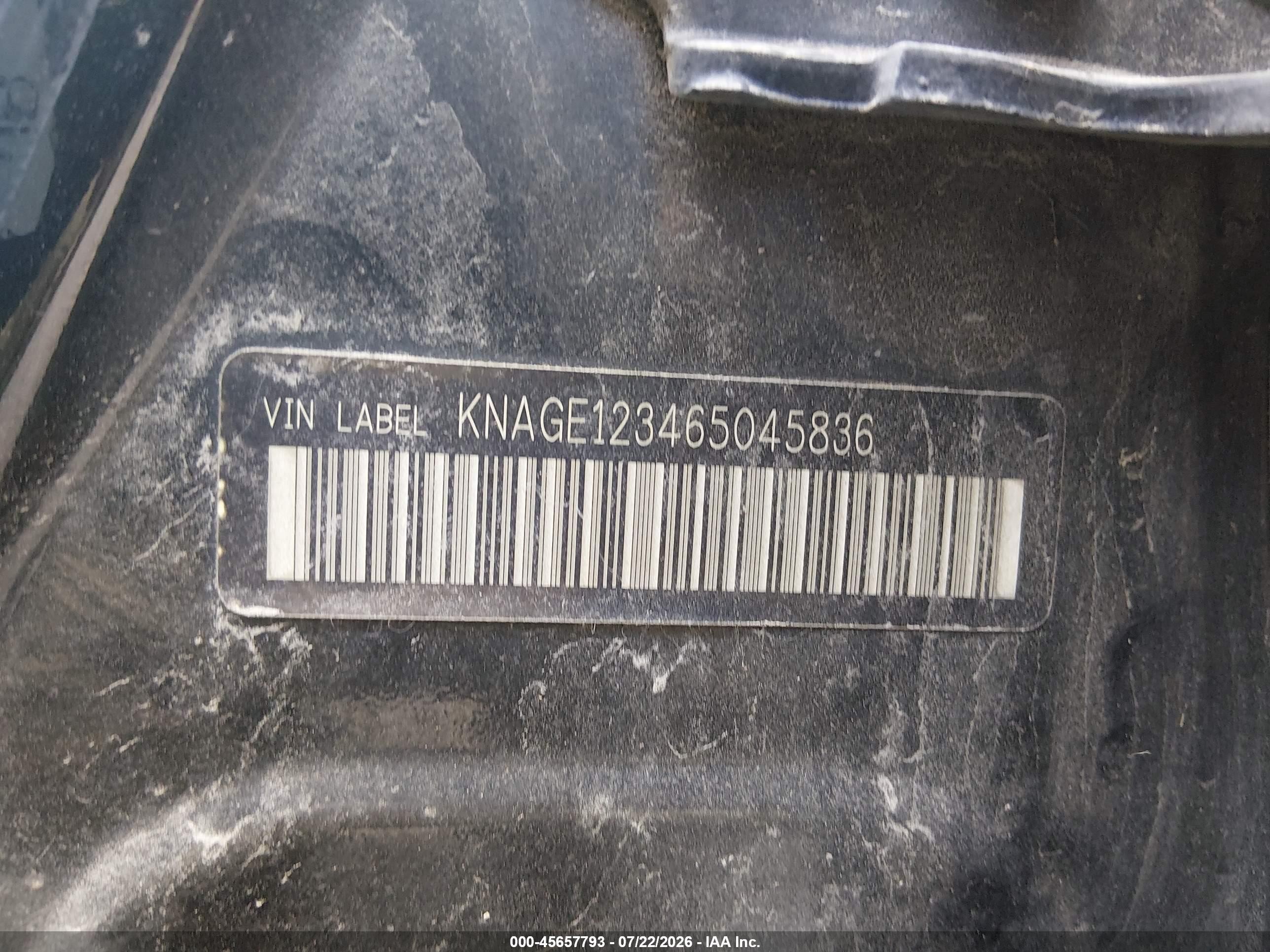 2006 Kia Optima Ex (new)/lx (new) Black vin: KNAGE123465045836