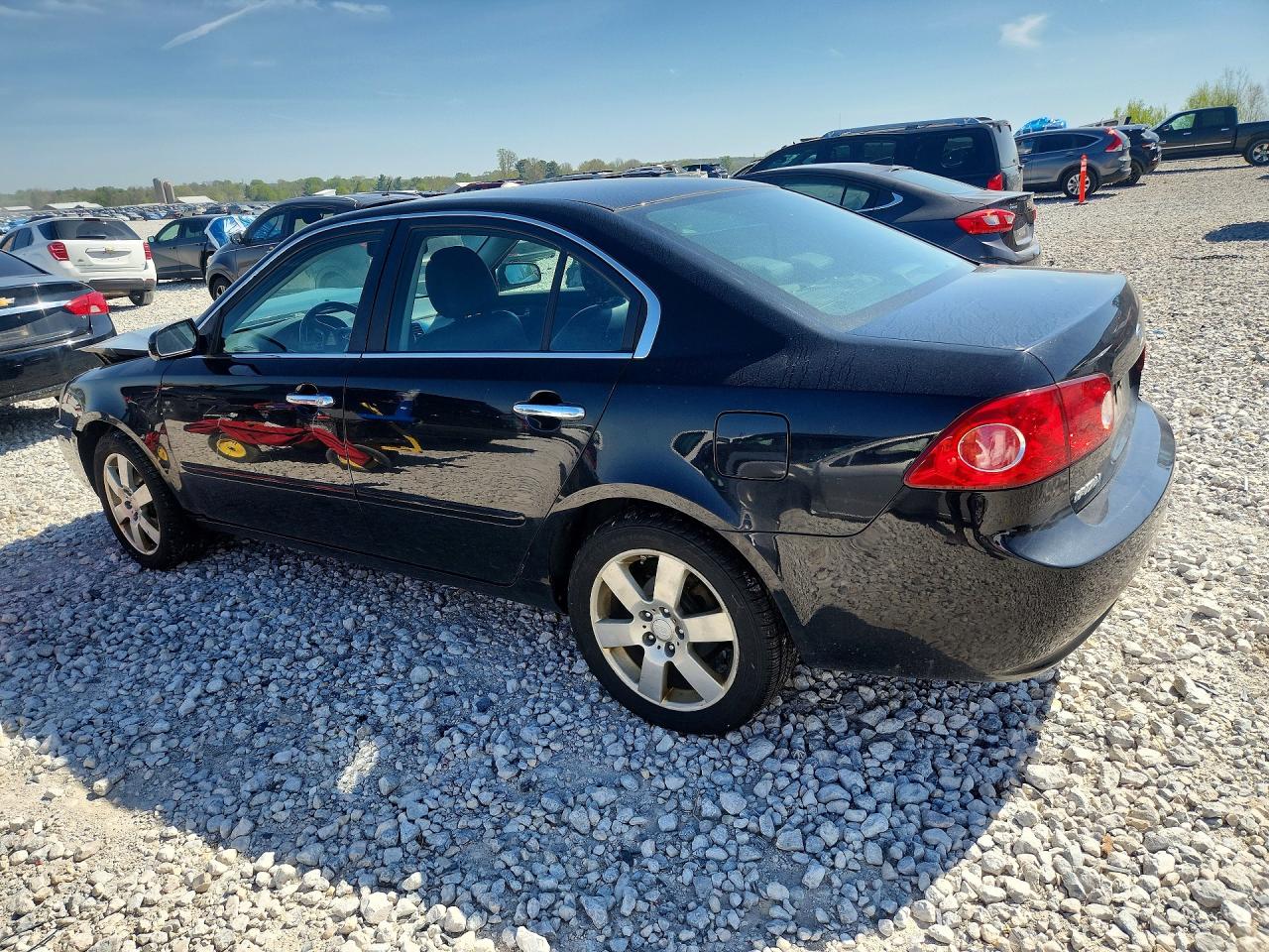 2007 Kia Optima Lx Black vin: KNAGE123475142889