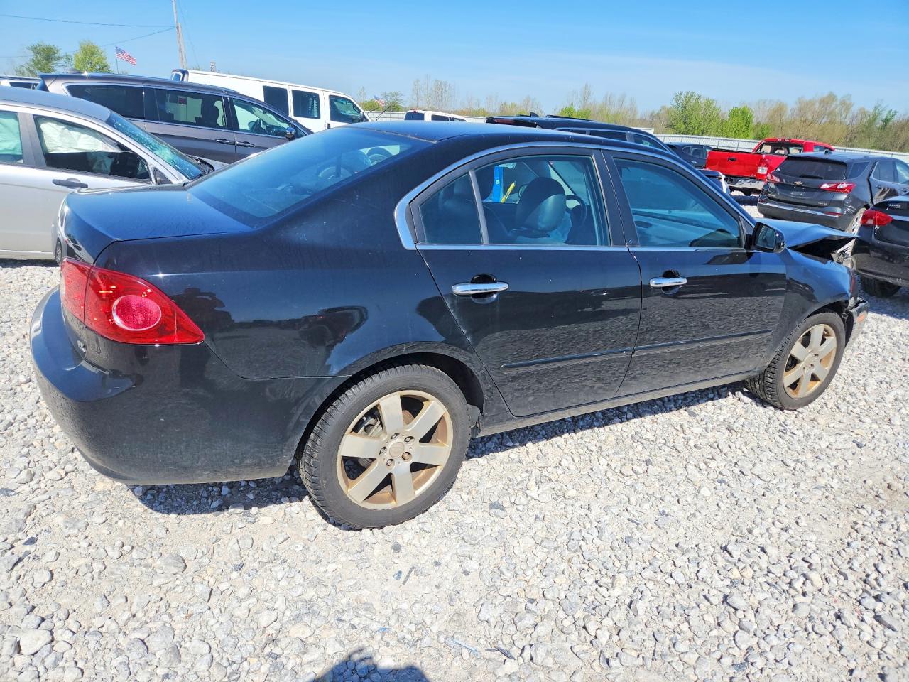 2007 Kia Optima Lx Black vin: KNAGE123475142889