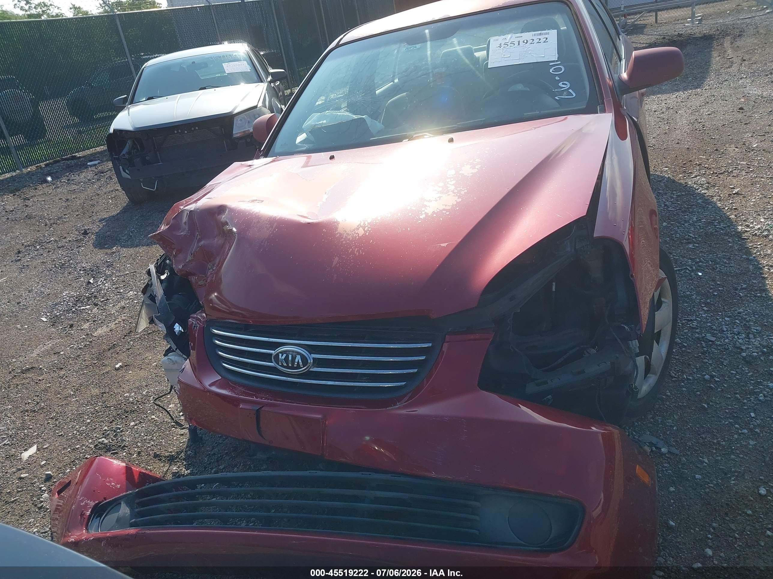 2008 Kia Optima Lx Maroon vin: KNAGE123485222615