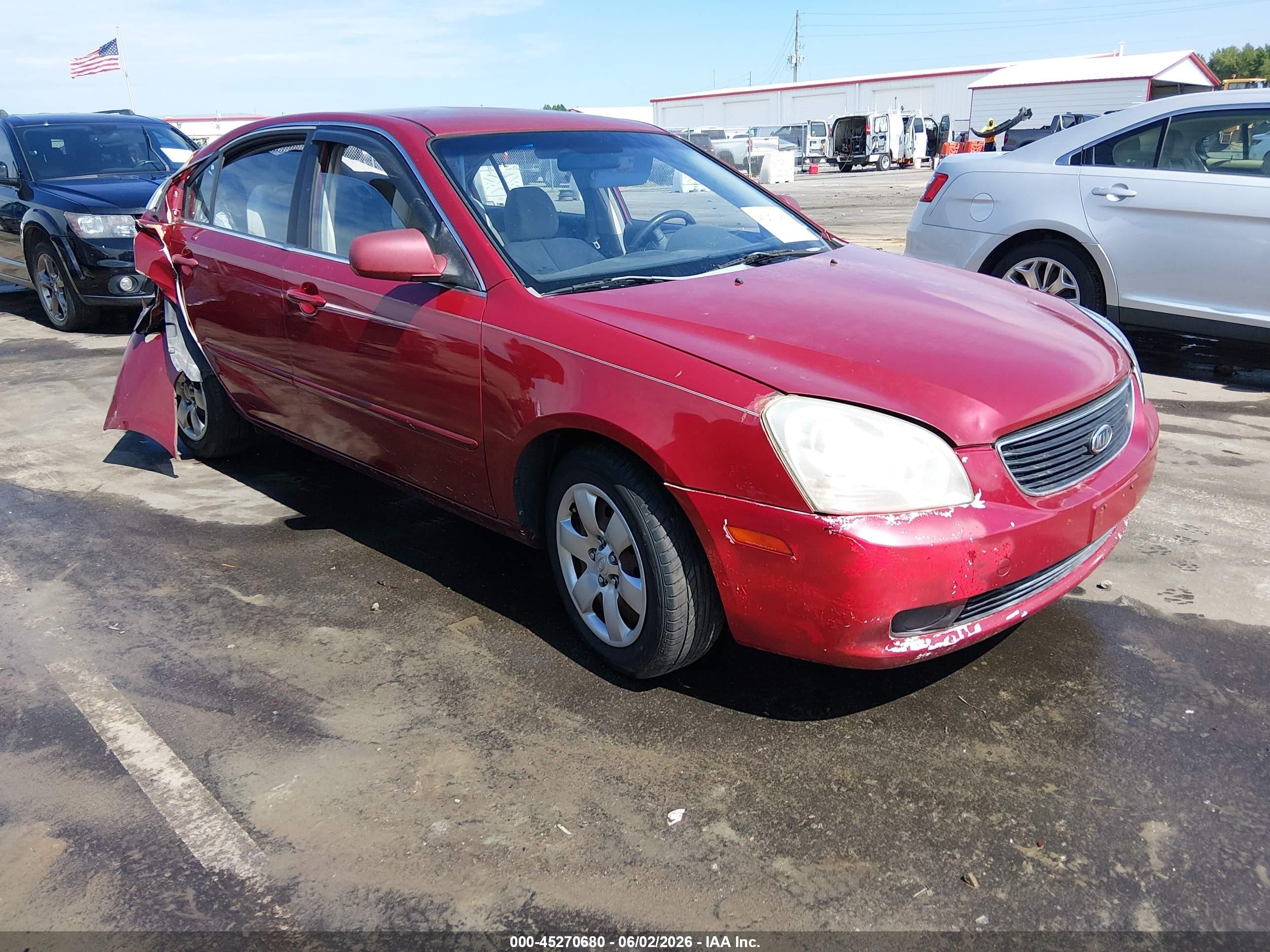 2008 Kia Optima Lx Red vin: KNAGE123485222811