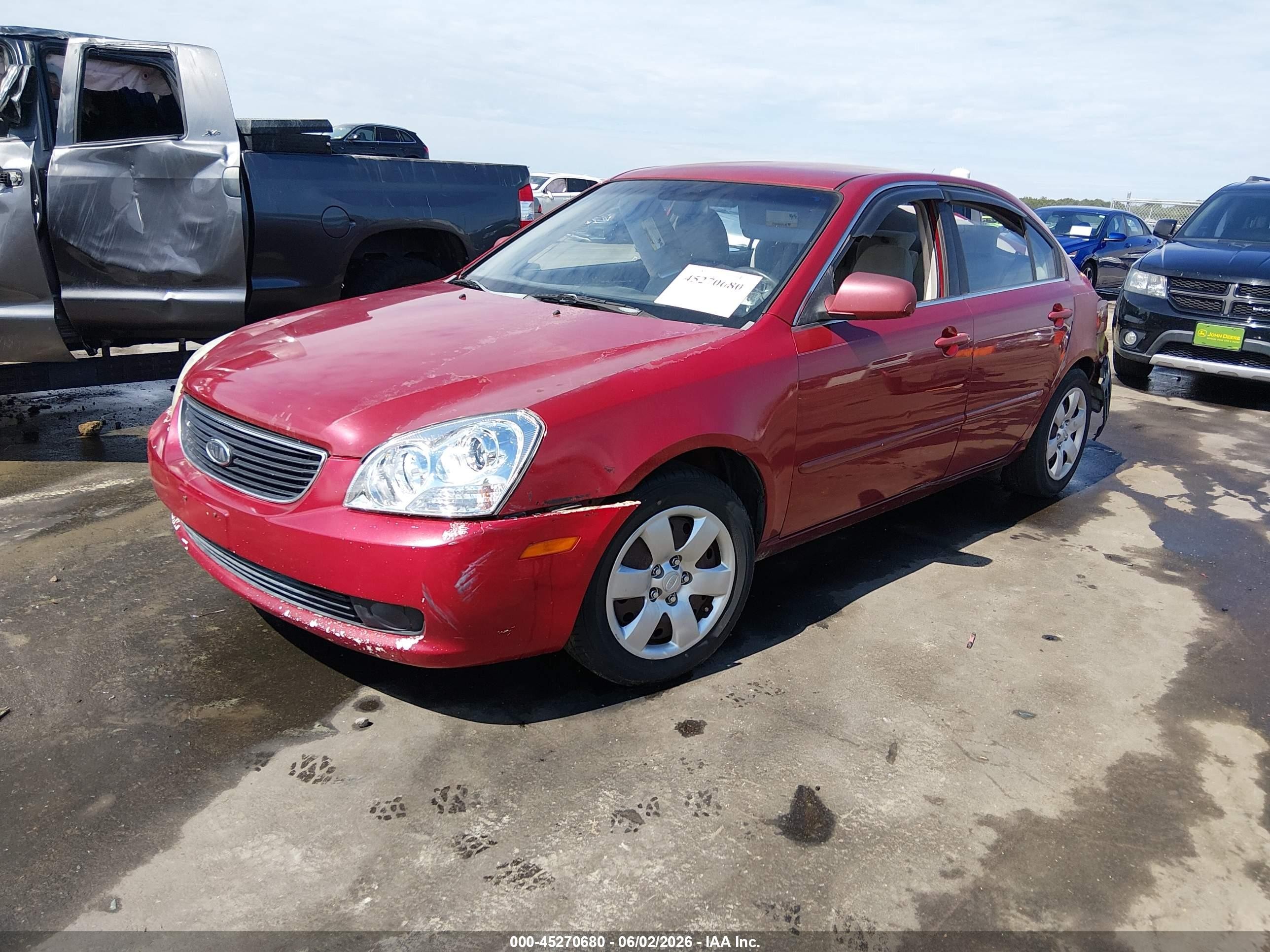 2008 Kia Optima Lx Red vin: KNAGE123485222811