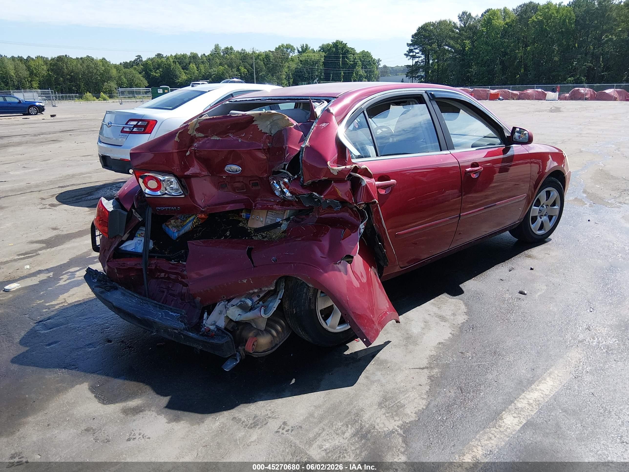 2008 Kia Optima Lx Red vin: KNAGE123485222811