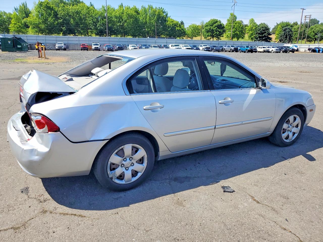 2007 Kia Optima Lx Silver vin: KNAGE123575134252