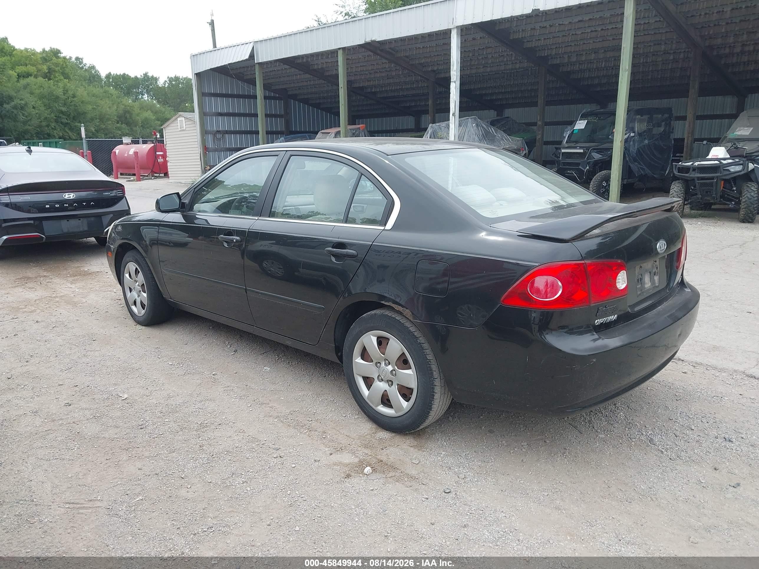 2008 Kia Optima Lx Black vin: KNAGE123585212692