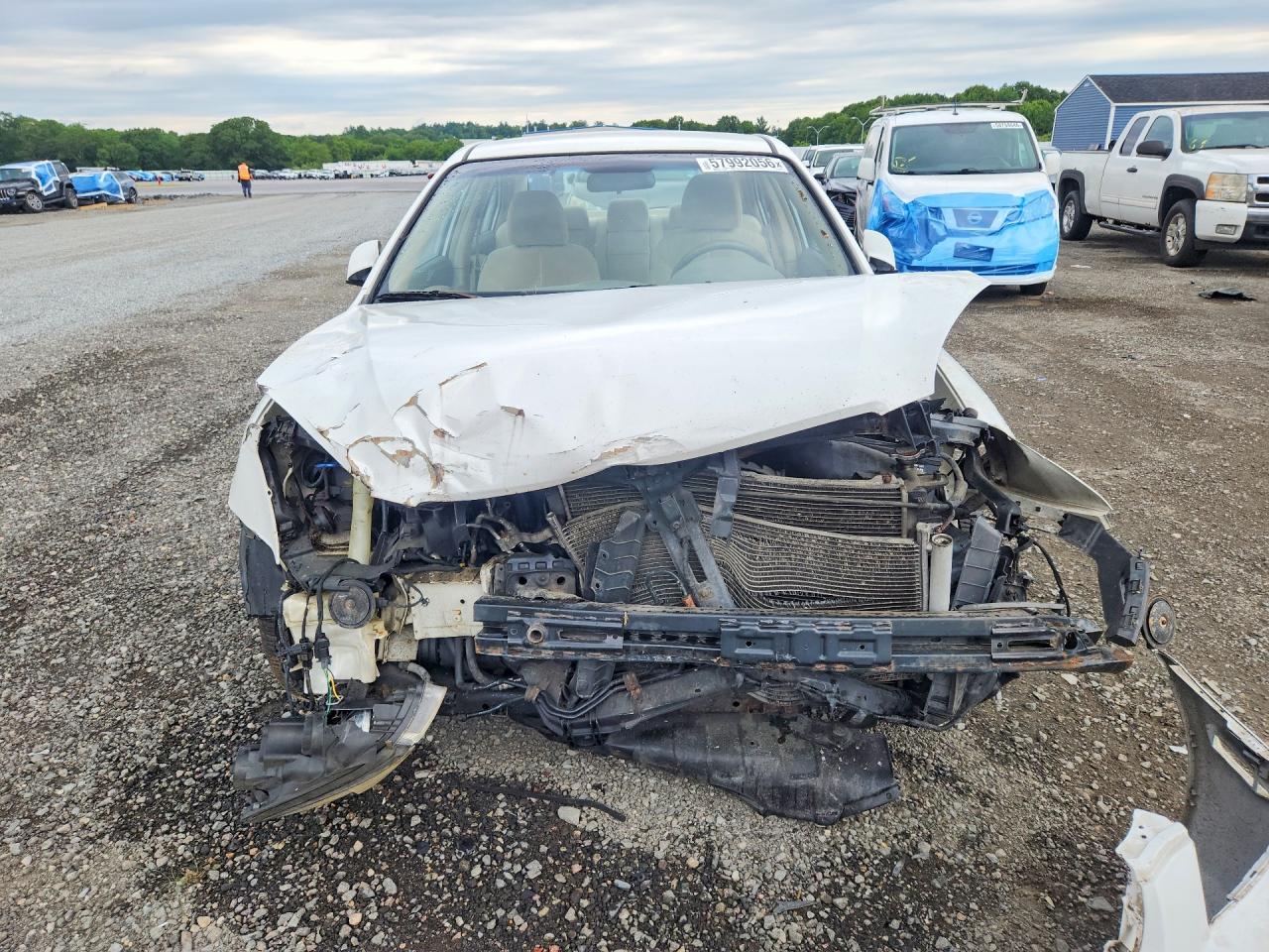2007 Kia Optima Lx White vin: KNAGE123675104967