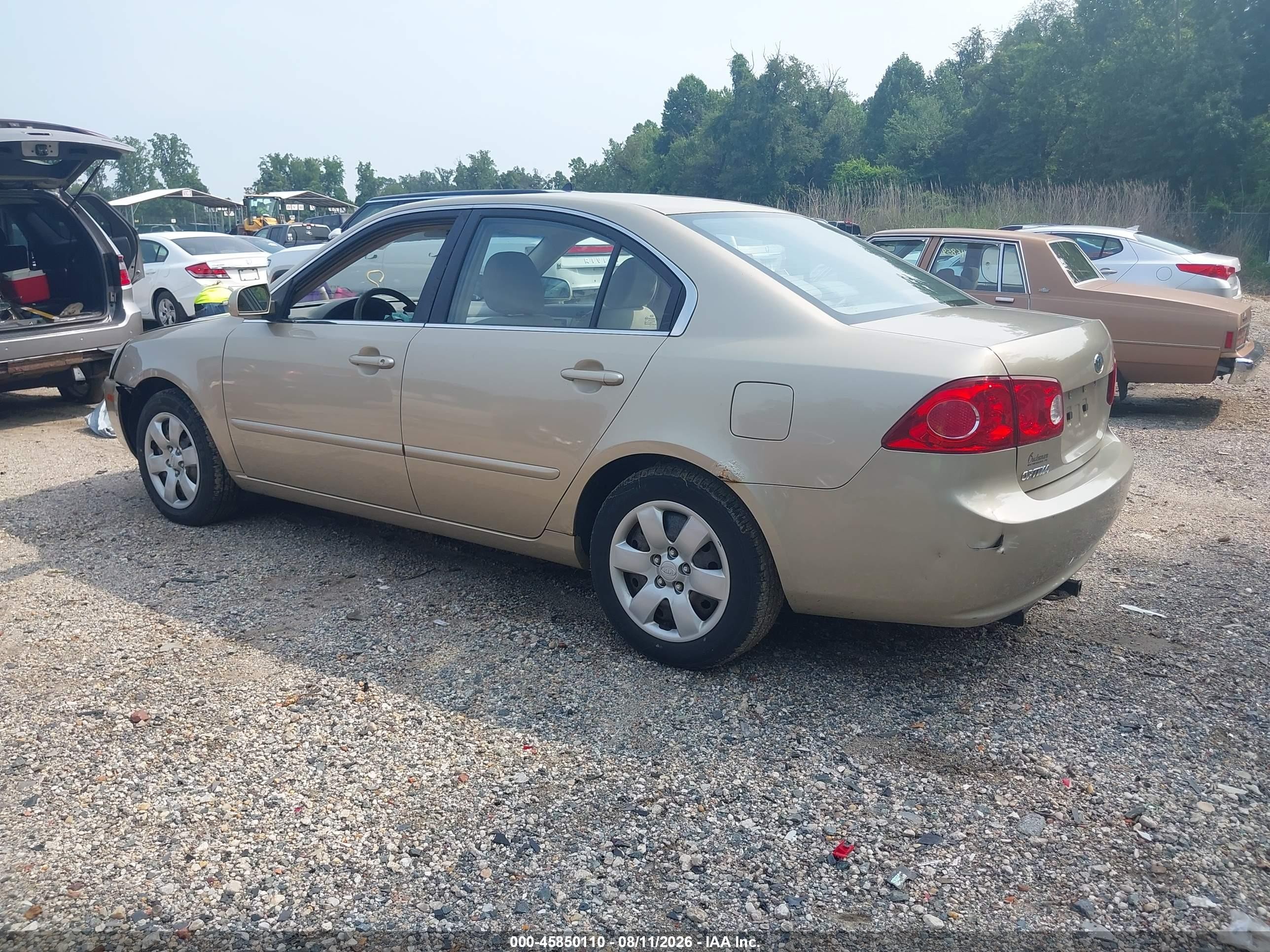 2007 Kia Optima Lx Cream vin: KNAGE123675164196