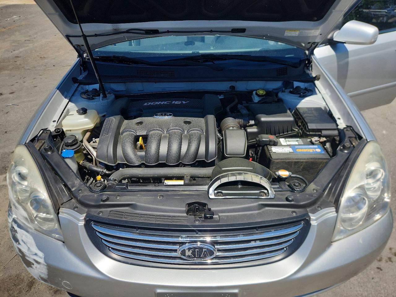 2007 Kia Optima Lx Silver vin: KNAGE123775147004