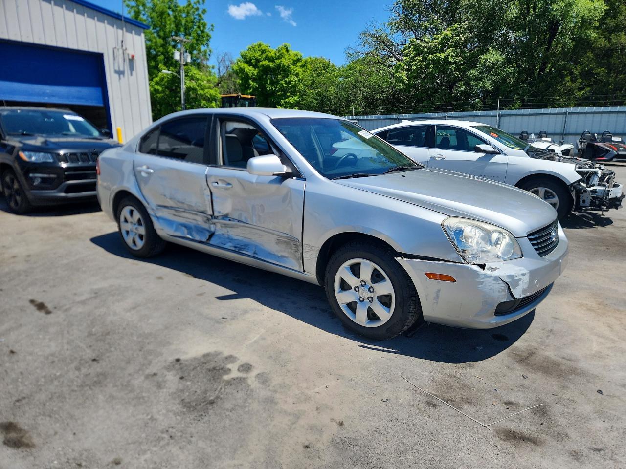 2007 Kia Optima Lx Silver vin: KNAGE123775147004