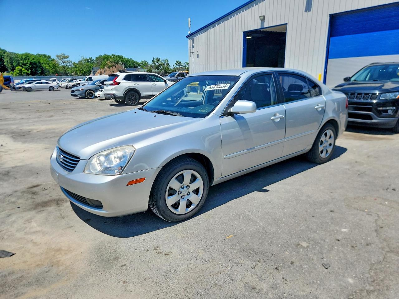 2007 Kia Optima Lx Silver vin: KNAGE123775147004