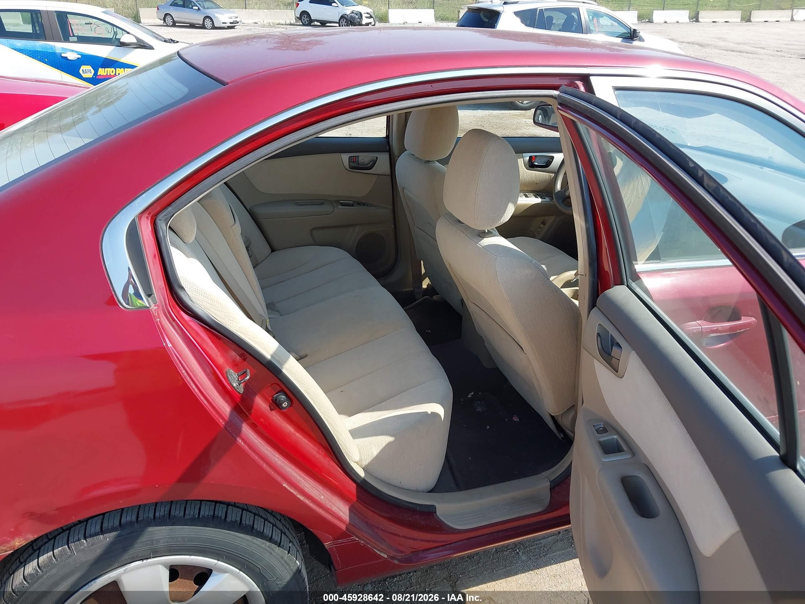 2007 Kia Optima Lx Red vin: KNAGE123775152915