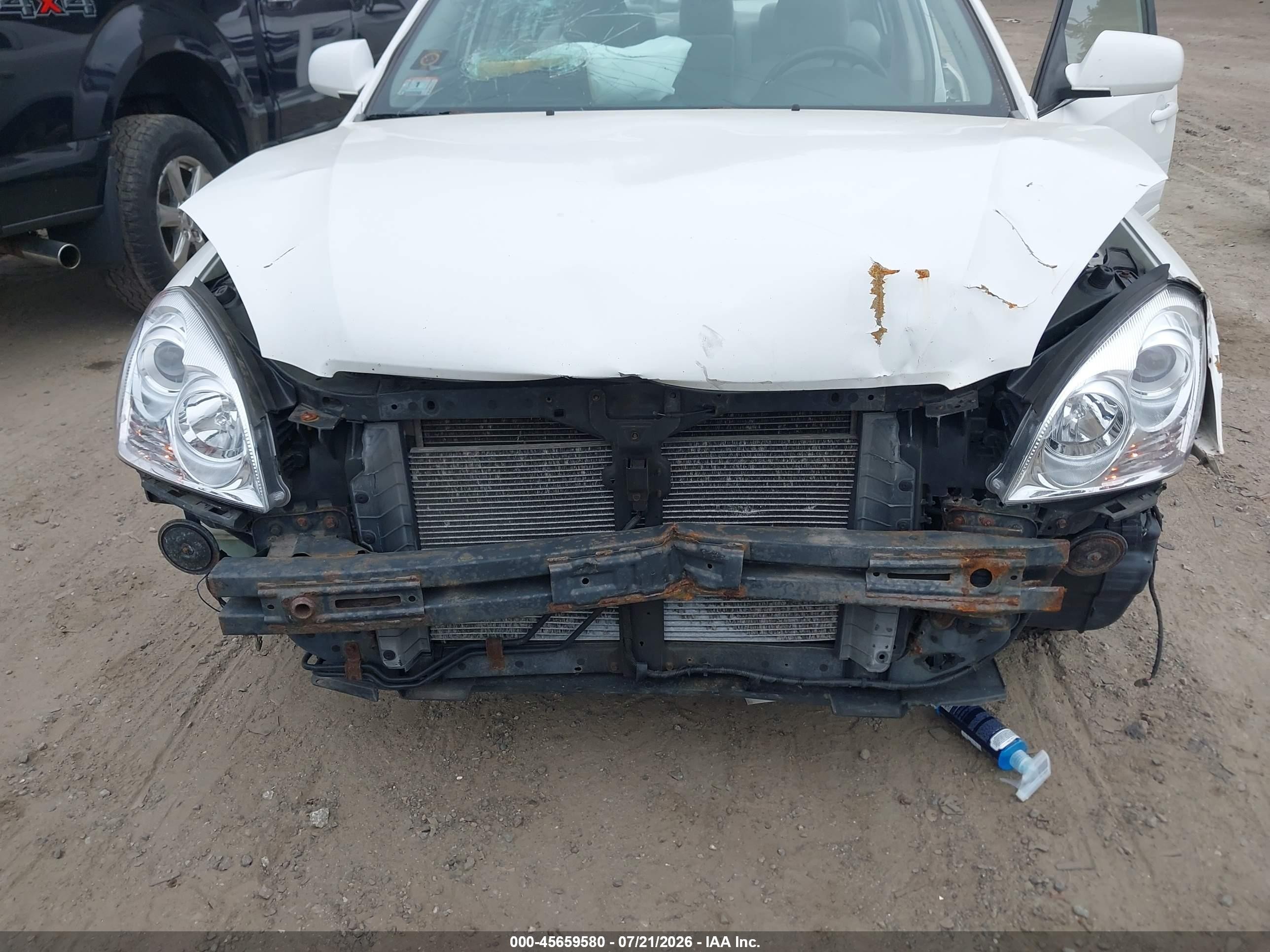 2007 Kia Optima Lx White vin: KNAGE123875100998
