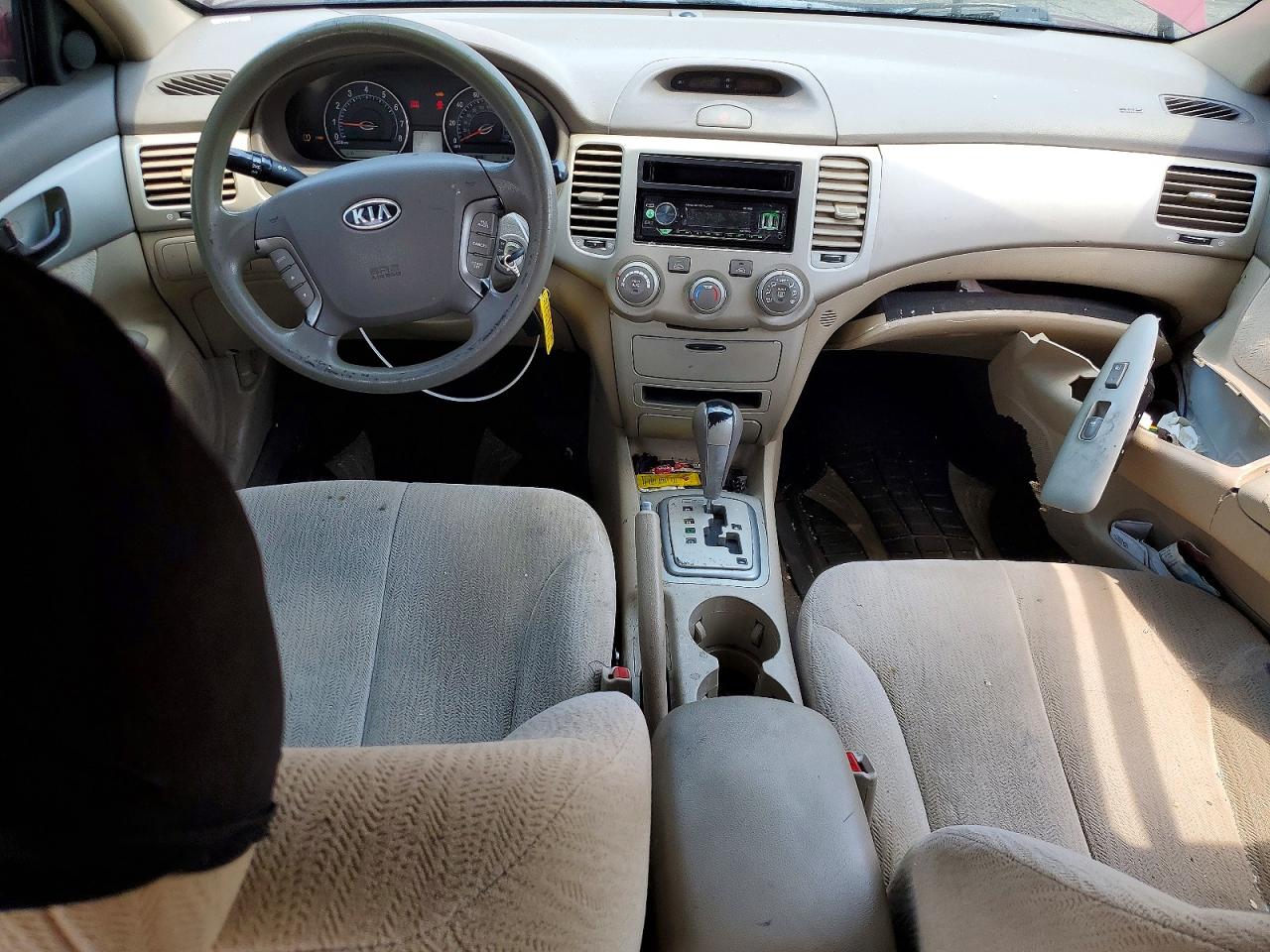 2007 Kia Optima Lx Burgundy vin: KNAGE123875137596