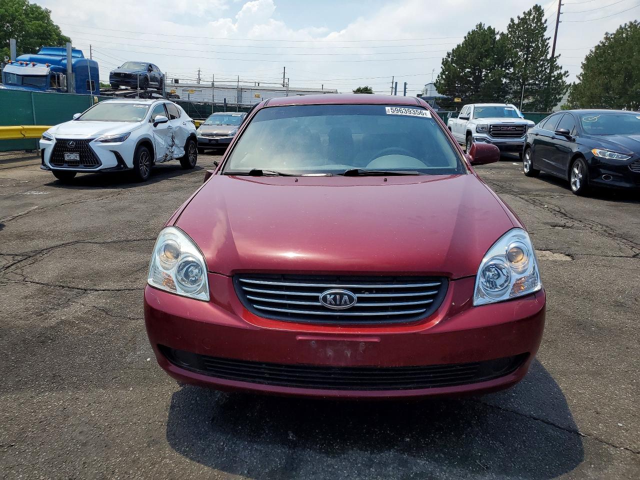 2007 Kia Optima Lx Burgundy vin: KNAGE123875137596
