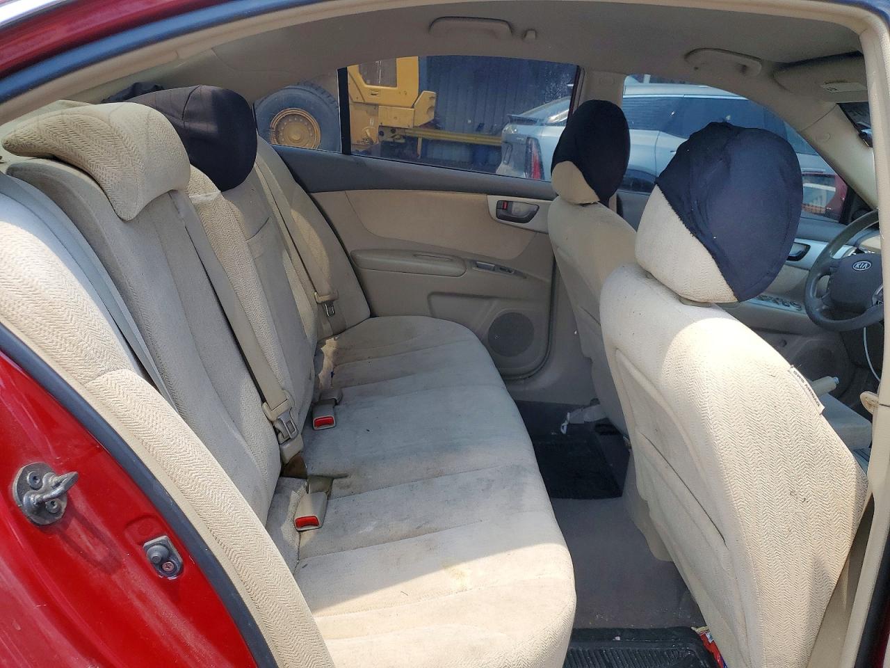 2007 Kia Optima Lx Burgundy vin: KNAGE123875137596