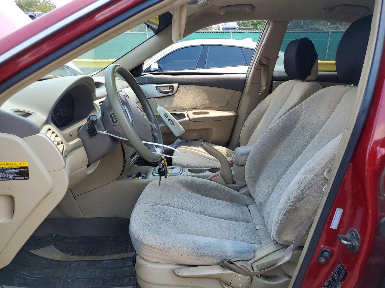 2007 Kia Optima Lx Burgundy vin: KNAGE123875137596