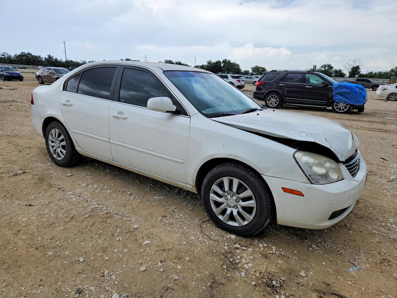2008 Kia Optima Lx White vin: KNAGE123885229762