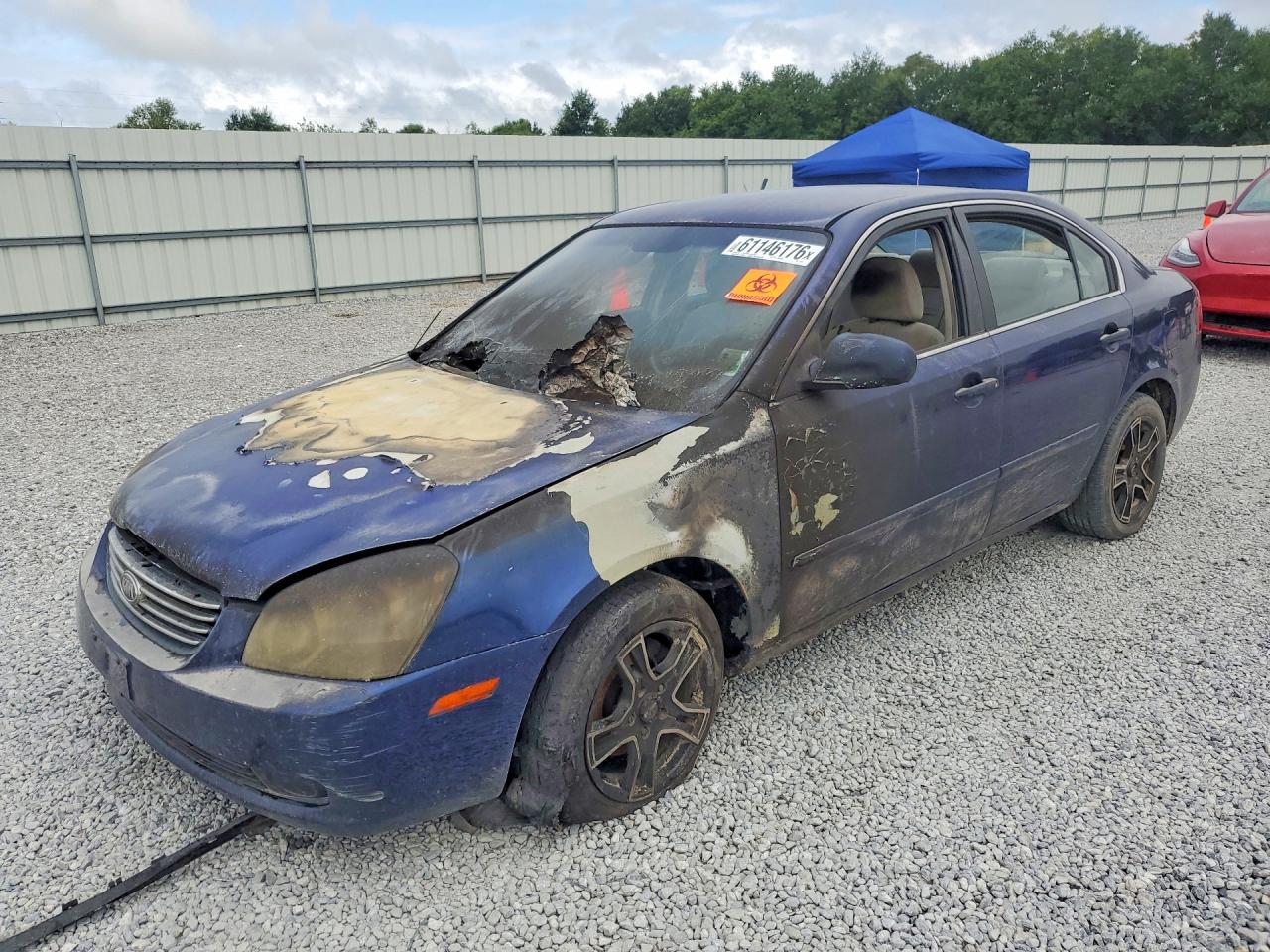 2007 Kia Optima Lx Blue vin: KNAGE123975110813