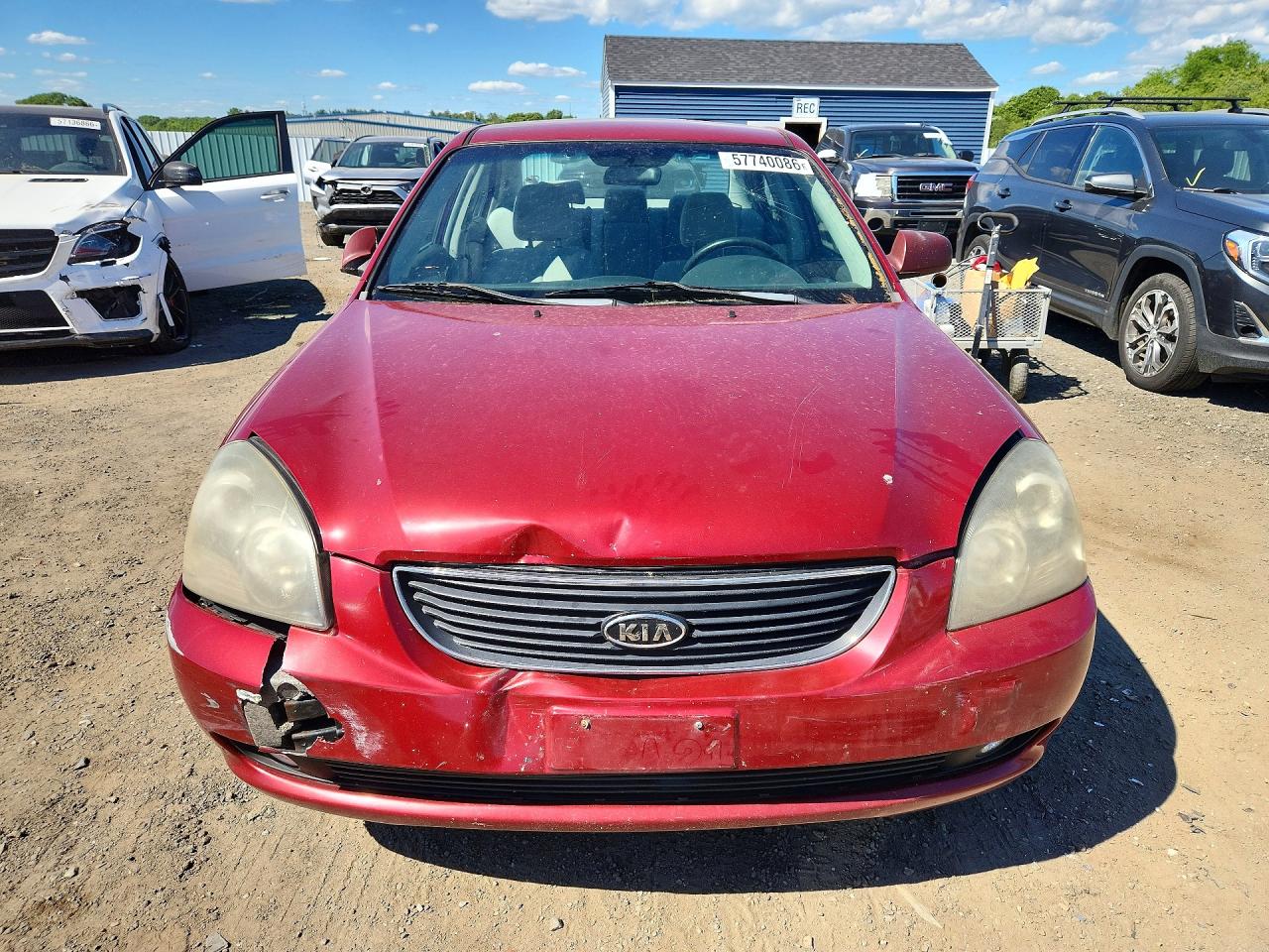 2007 Kia Optima Lx Burgundy vin: KNAGE123975139857