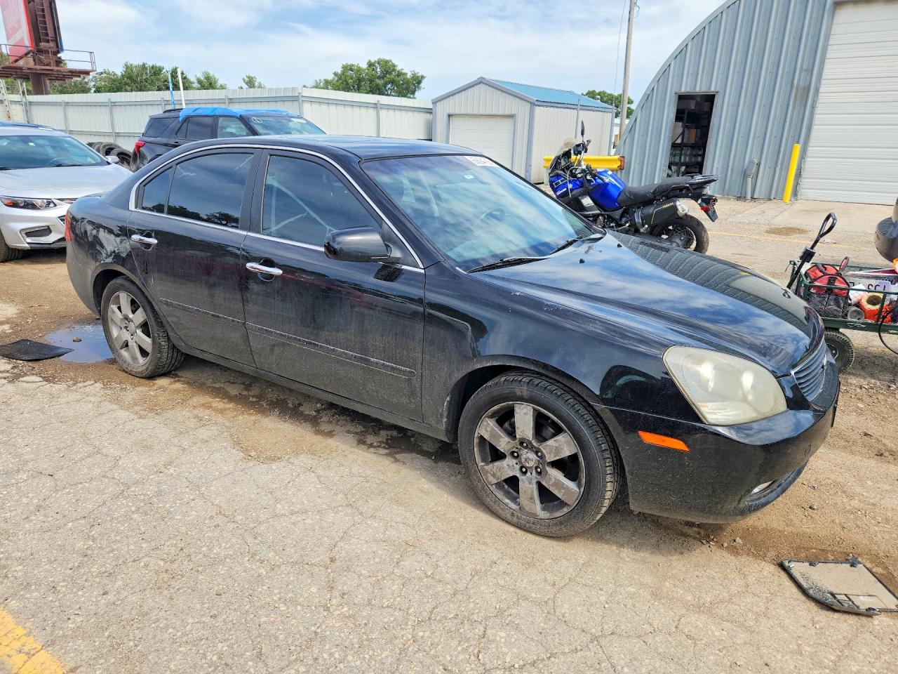 2008 Kia Optima Lx Черный vin: KNAGE123985238969