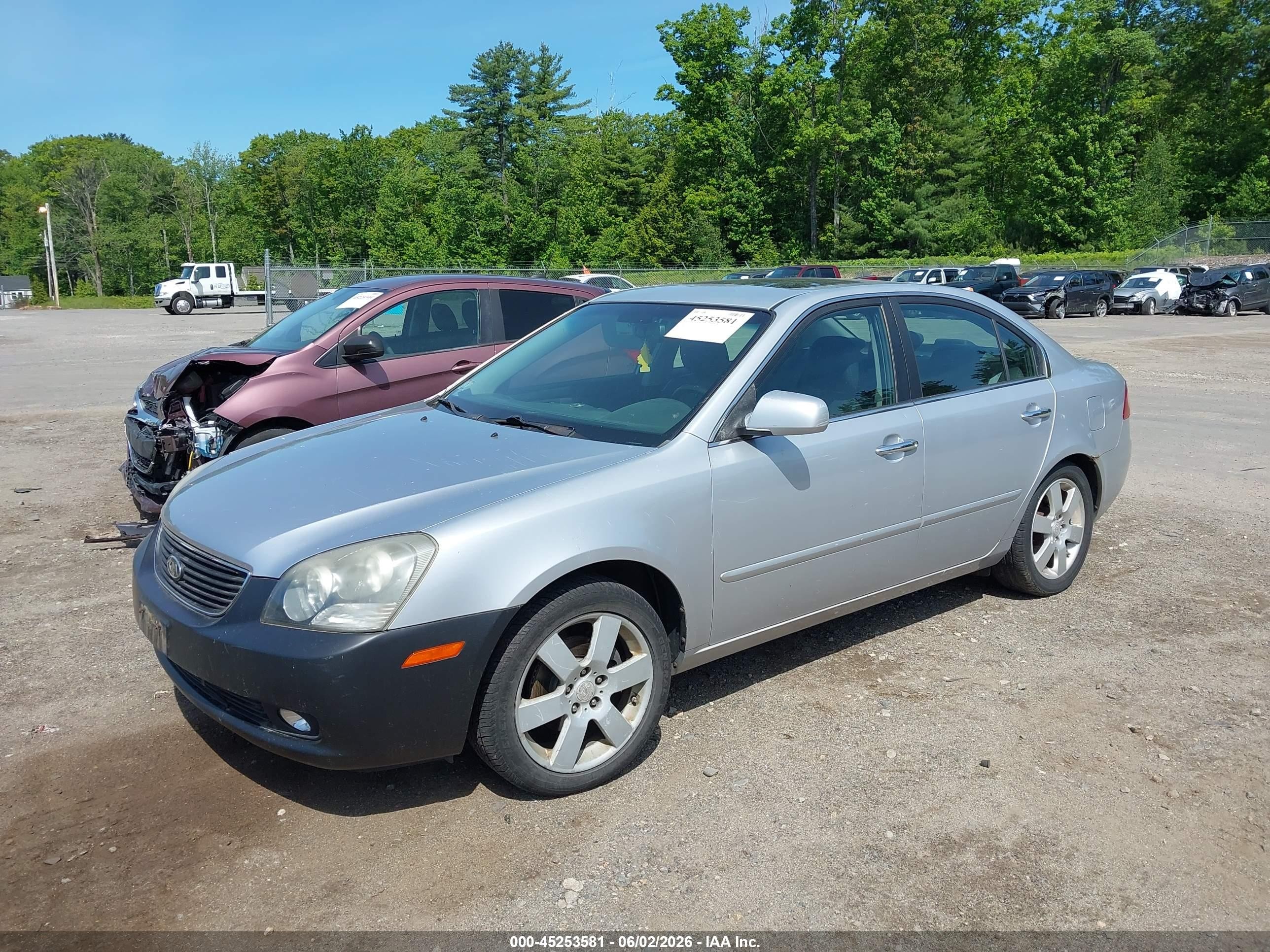 2006 Kia Optima Ex V6 (new)/lx V6 (new) Silver vin: KNAGE124365031354