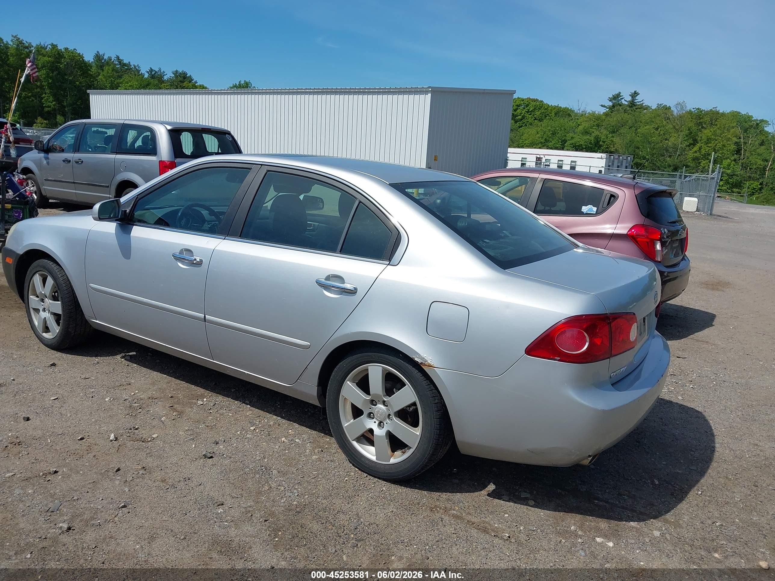 2006 Kia Optima Ex V6 (new)/lx V6 (new) Silver vin: KNAGE124365031354