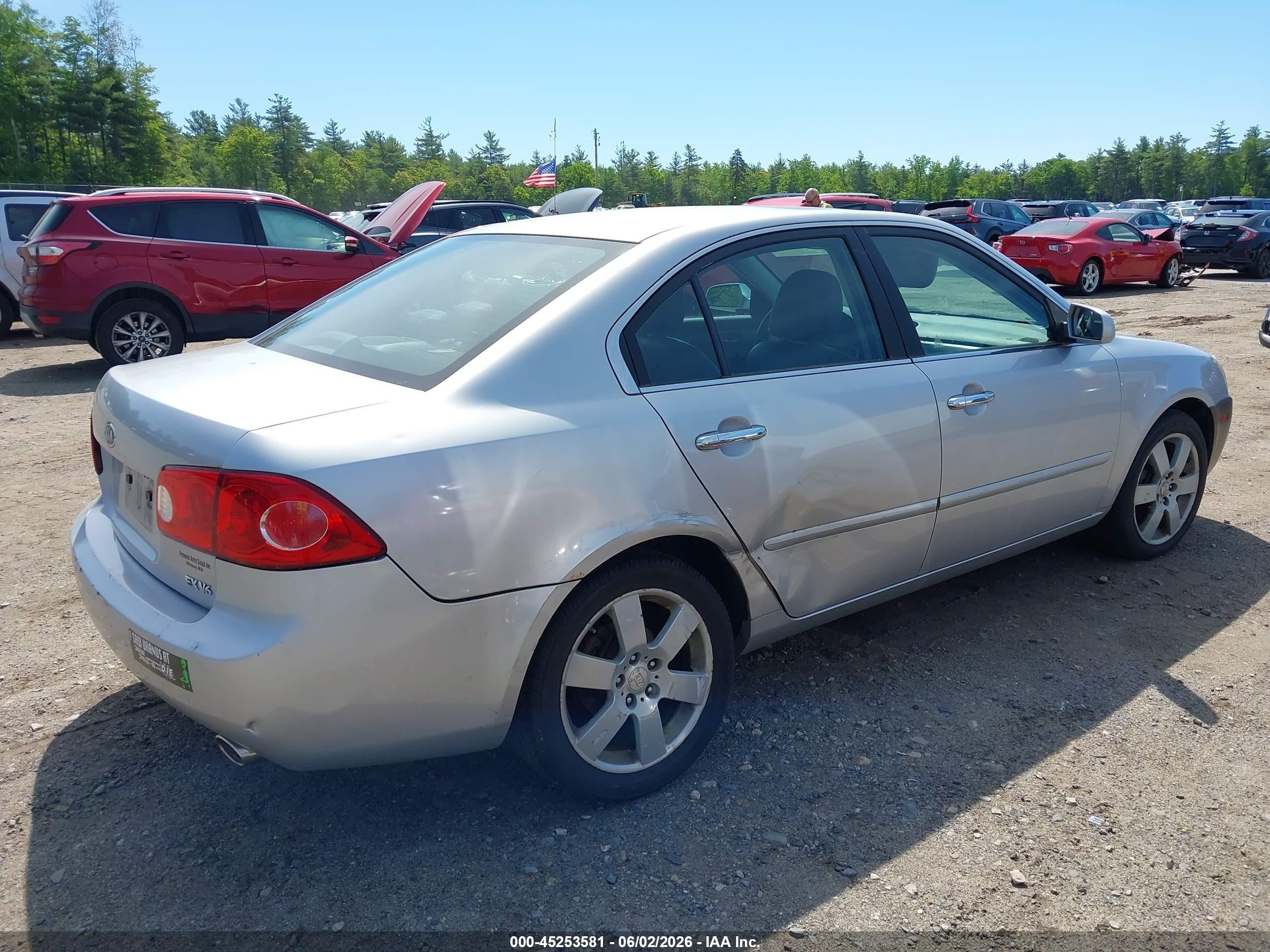 2006 Kia Optima Ex V6 (new)/lx V6 (new) Silver vin: KNAGE124365031354