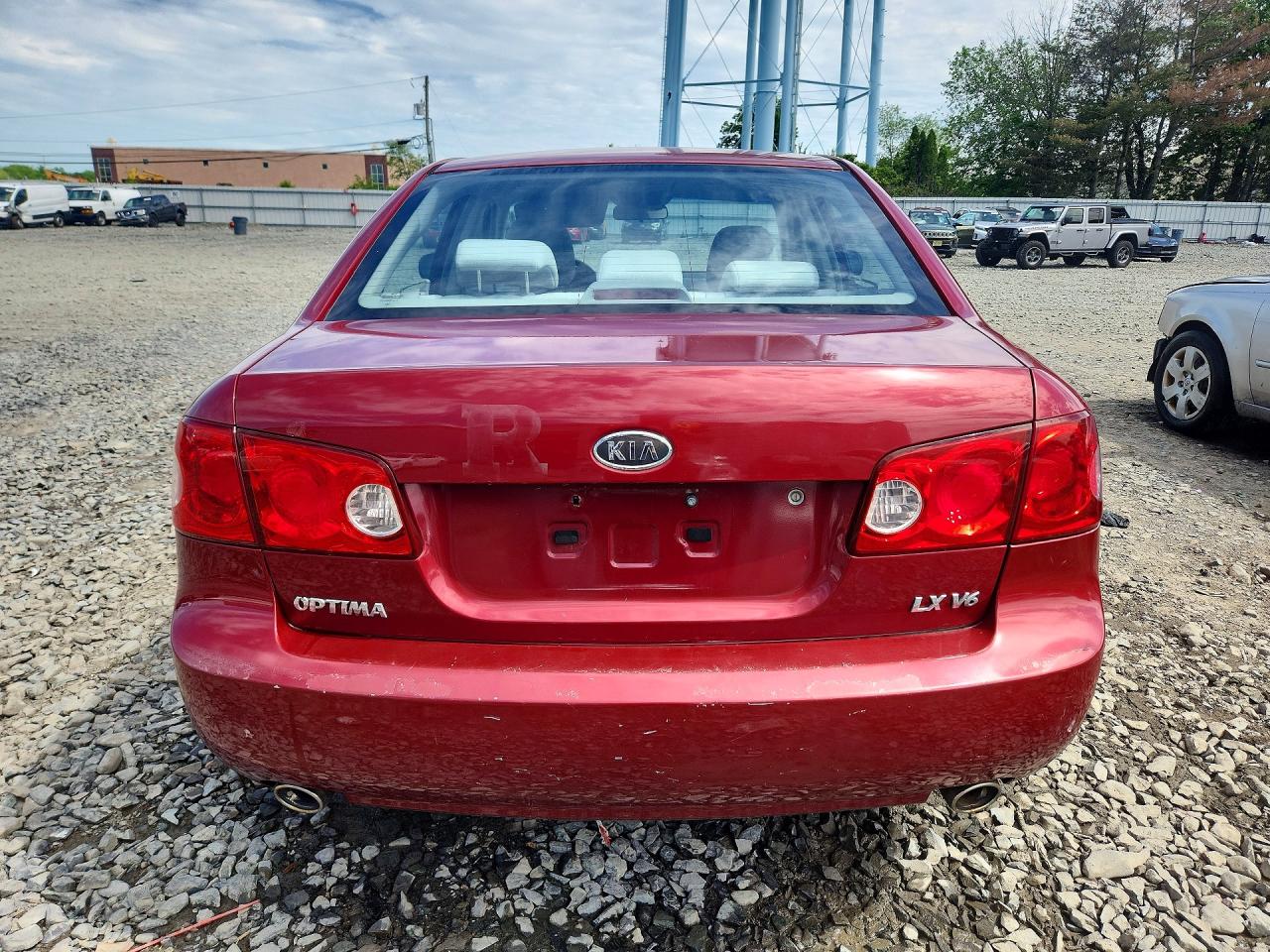 2007 Kia Optima Lx/ex Red vin: KNAGE124375146358