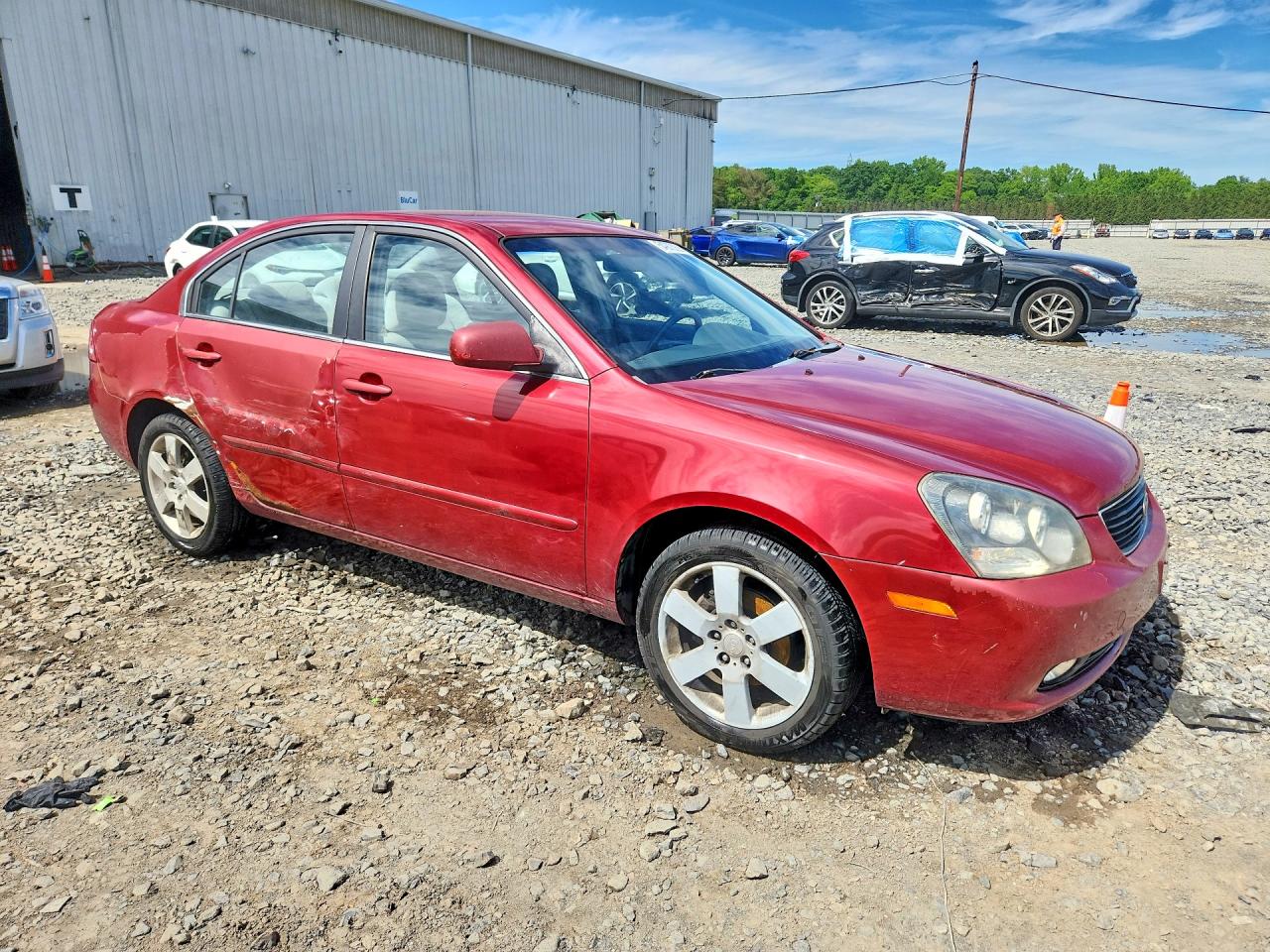2007 Kia Optima Lx/ex Red vin: KNAGE124375146358