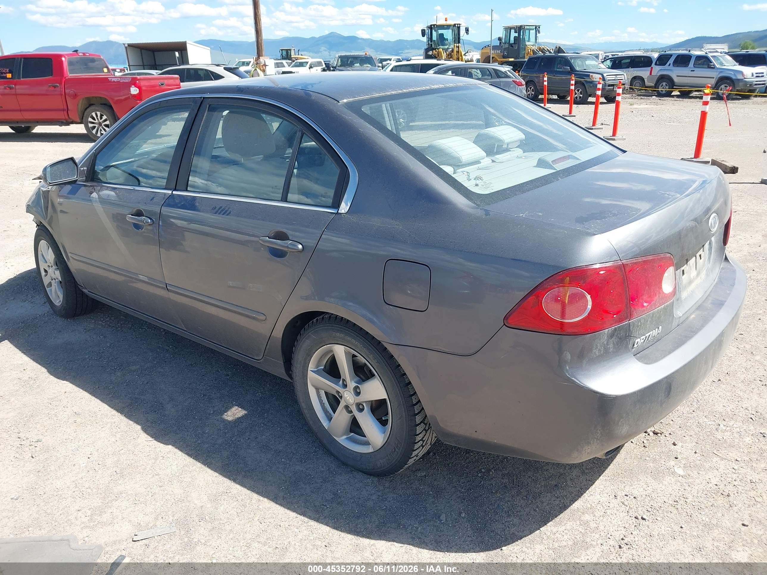2006 Kia Optima Ex V6 (new)/lx V6 (new) Gray vin: KNAGE124465065769