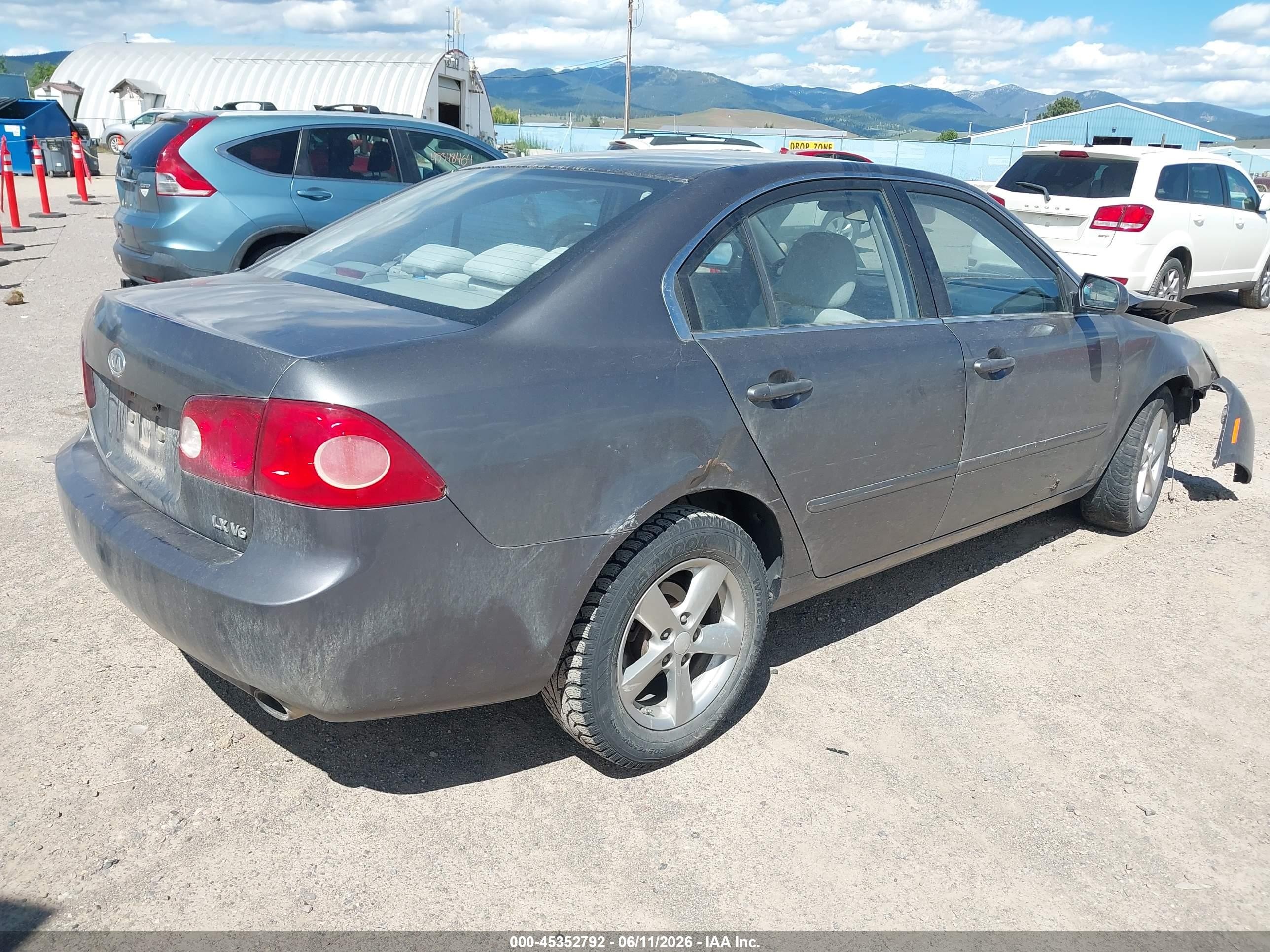 2006 Kia Optima Ex V6 (new)/lx V6 (new) Gray vin: KNAGE124465065769