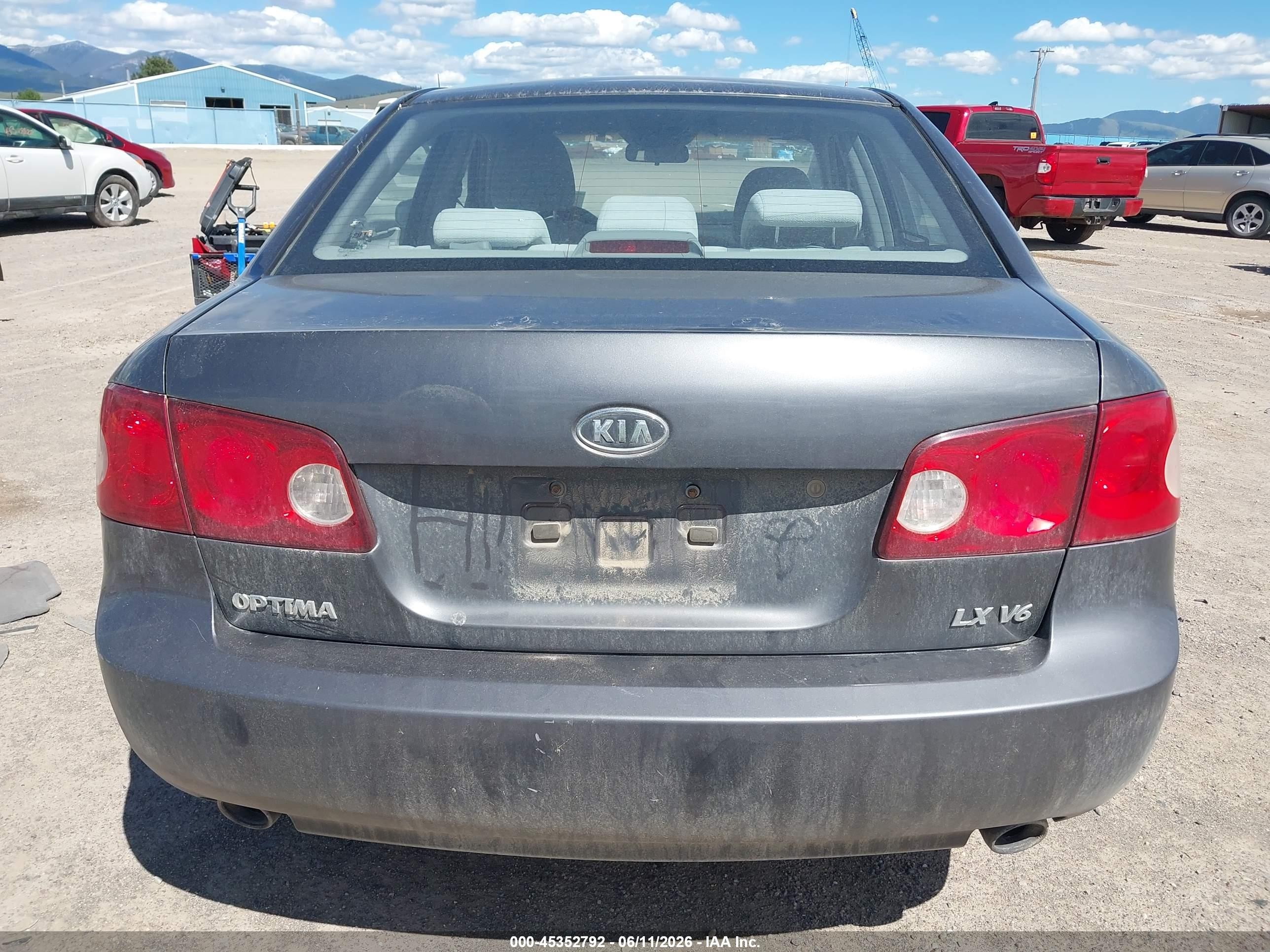 2006 Kia Optima Ex V6 (new)/lx V6 (new) Gray vin: KNAGE124465065769
