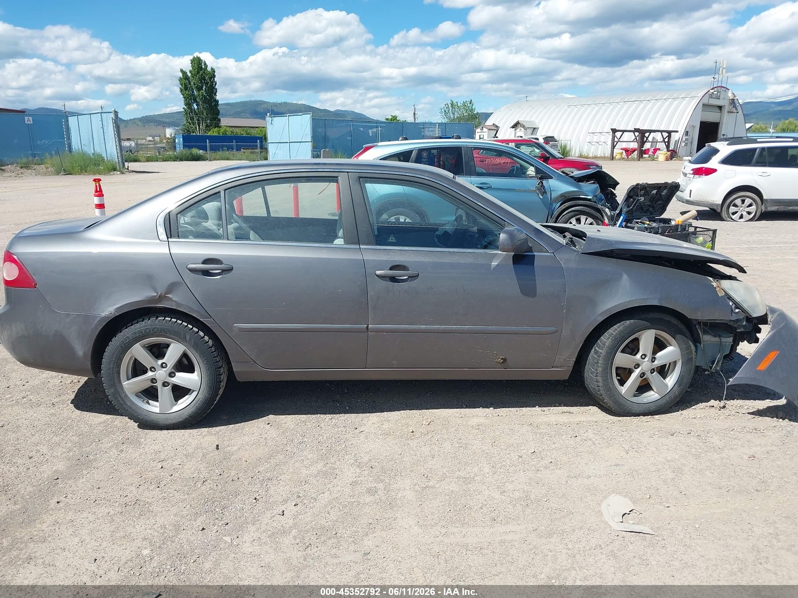 2006 Kia Optima Ex V6 (new)/lx V6 (new) Gray vin: KNAGE124465065769