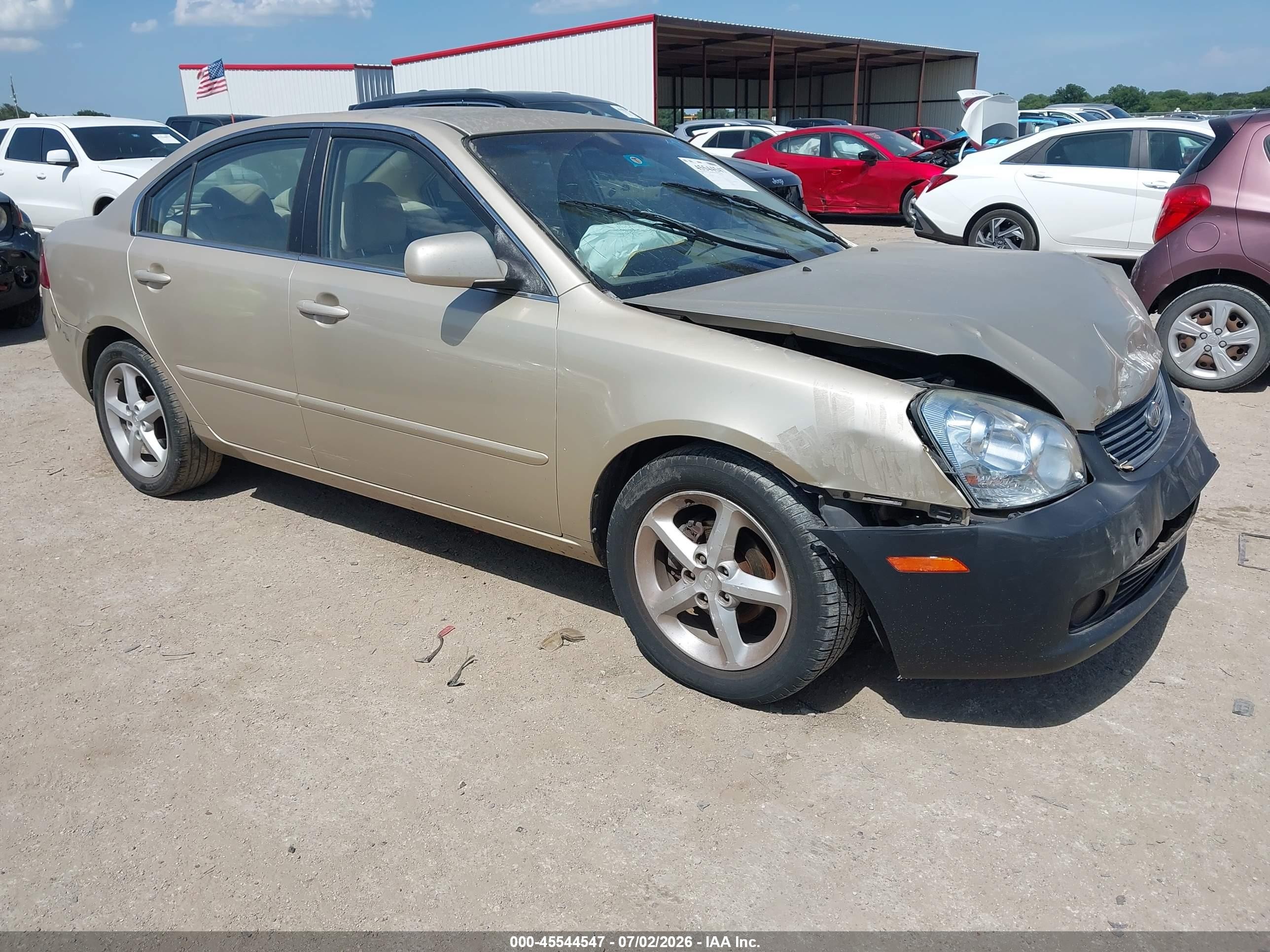 2007 Kia Optima Lx V6 Brown vin: KNAGE124475102370