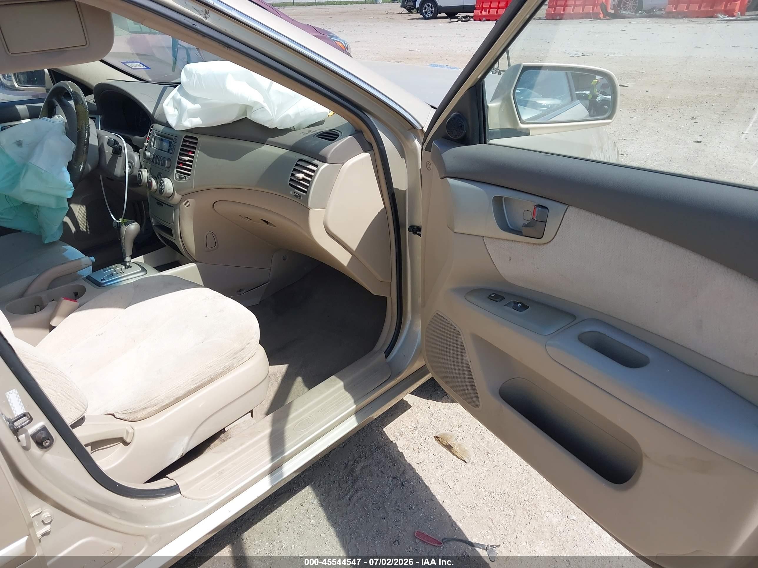 2007 Kia Optima Lx V6 Brown vin: KNAGE124475102370