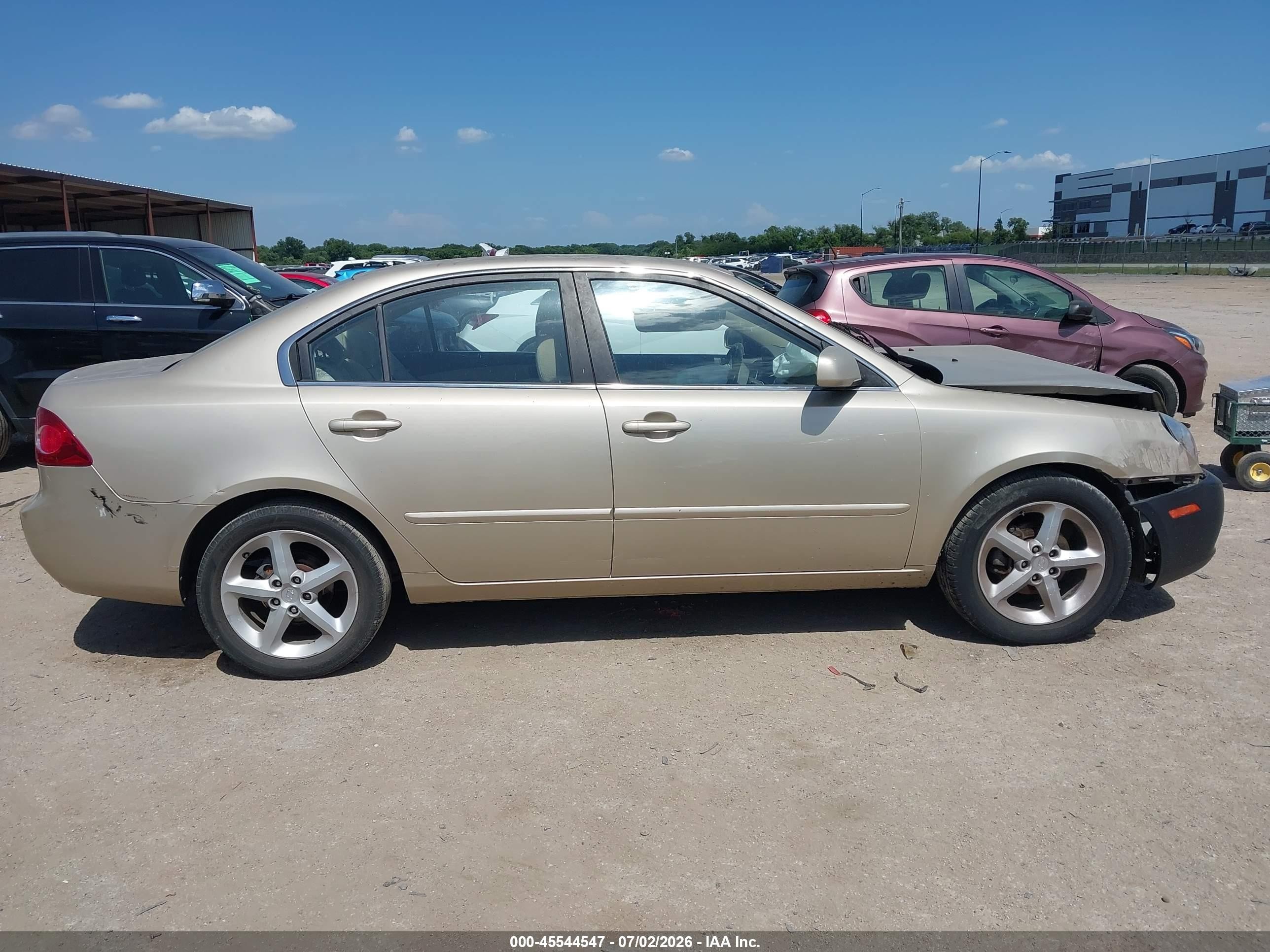 2007 Kia Optima Lx V6 Brown vin: KNAGE124475102370