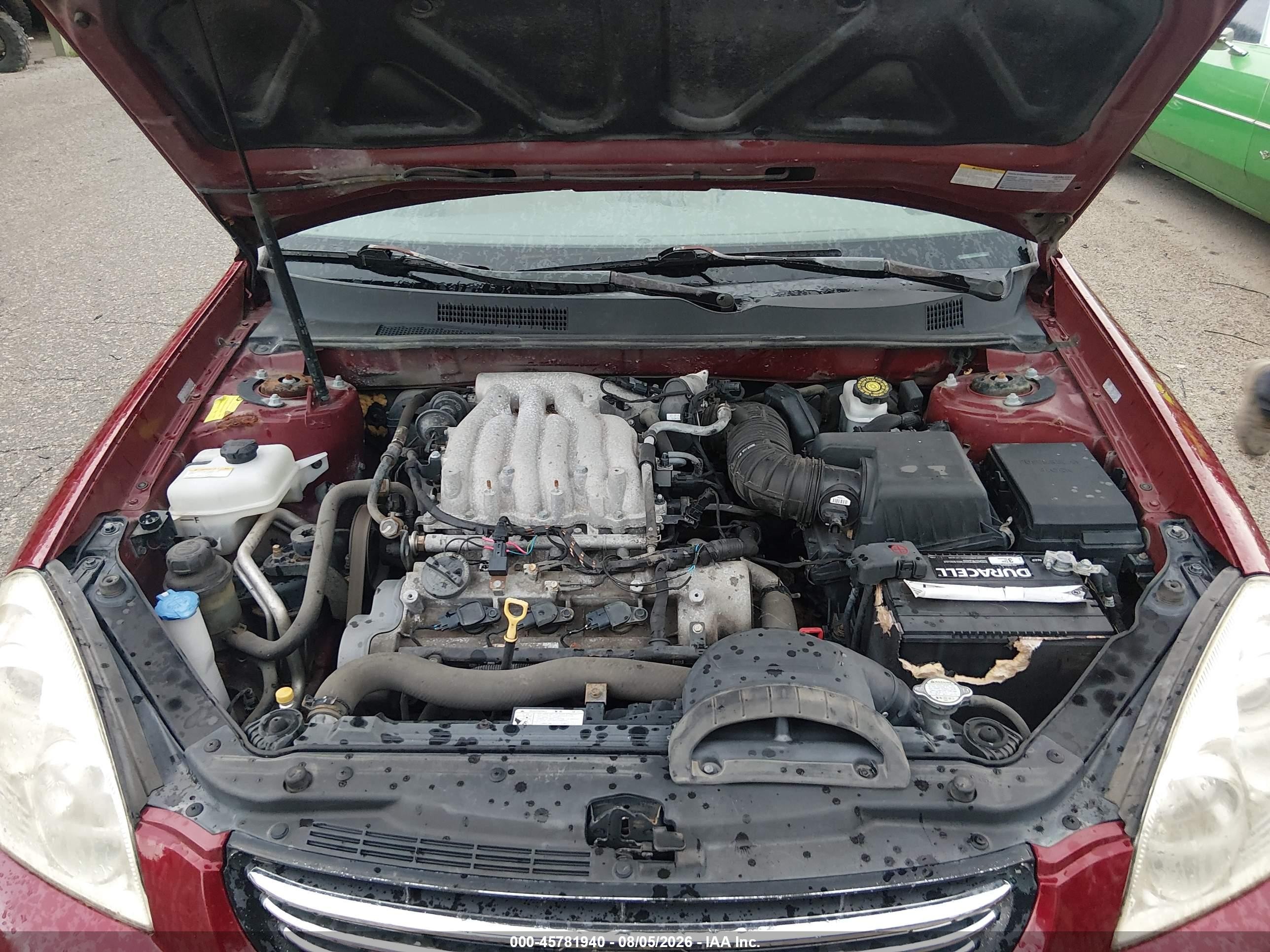 2007 Kia Optima Ex V6 Красный vin: KNAGE124475144828