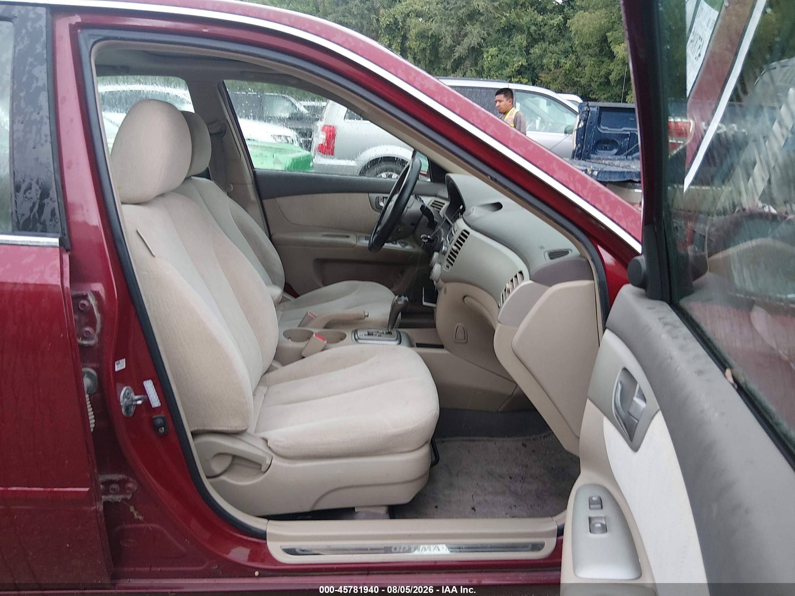 2007 Kia Optima Ex V6 Красный vin: KNAGE124475144828
