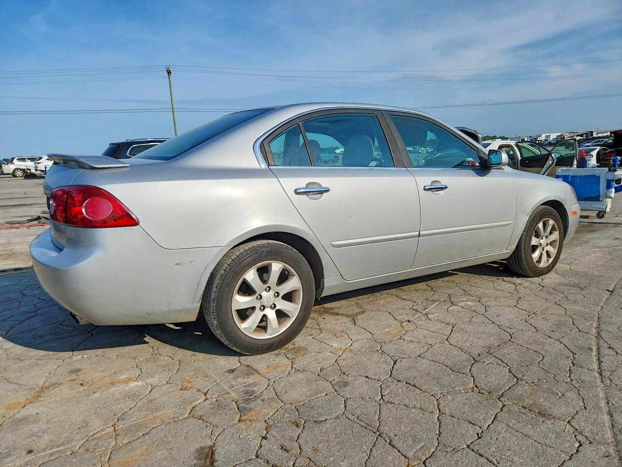 2007 Kia Optima Lx Silver vin: KNAGE124575153554