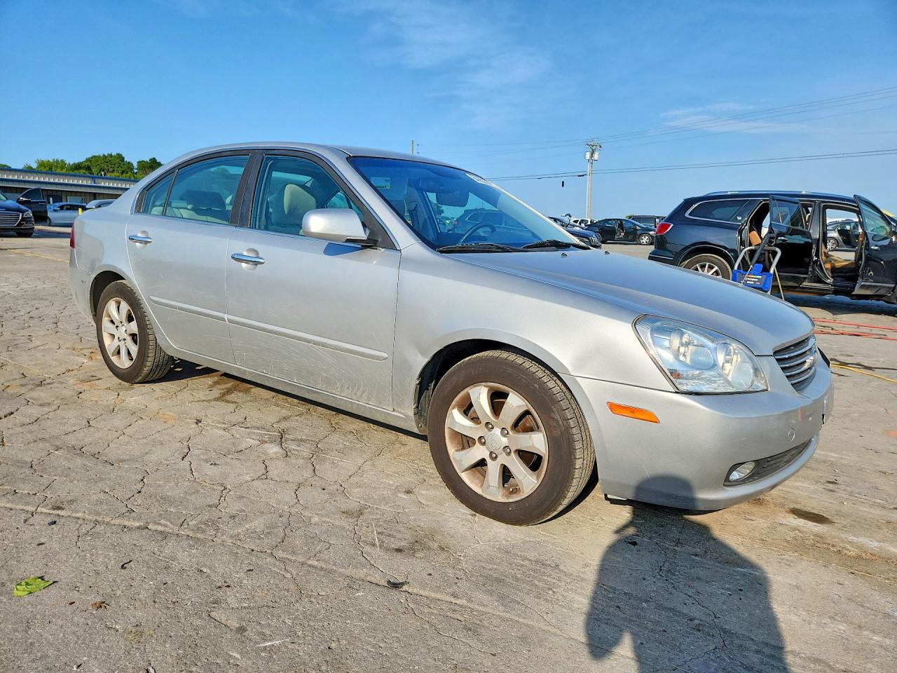 2007 Kia Optima Lx Silver vin: KNAGE124575153554