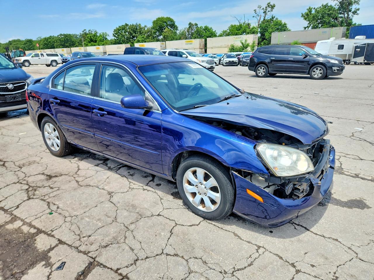 2008 Kia Optima Lx Blue vin: KNAGE124585235530
