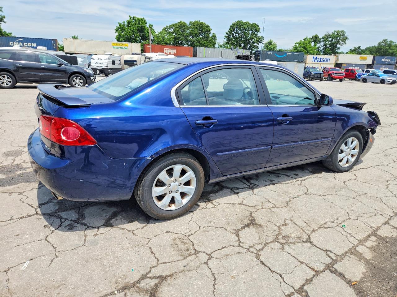 2008 Kia Optima Lx Blue vin: KNAGE124585235530