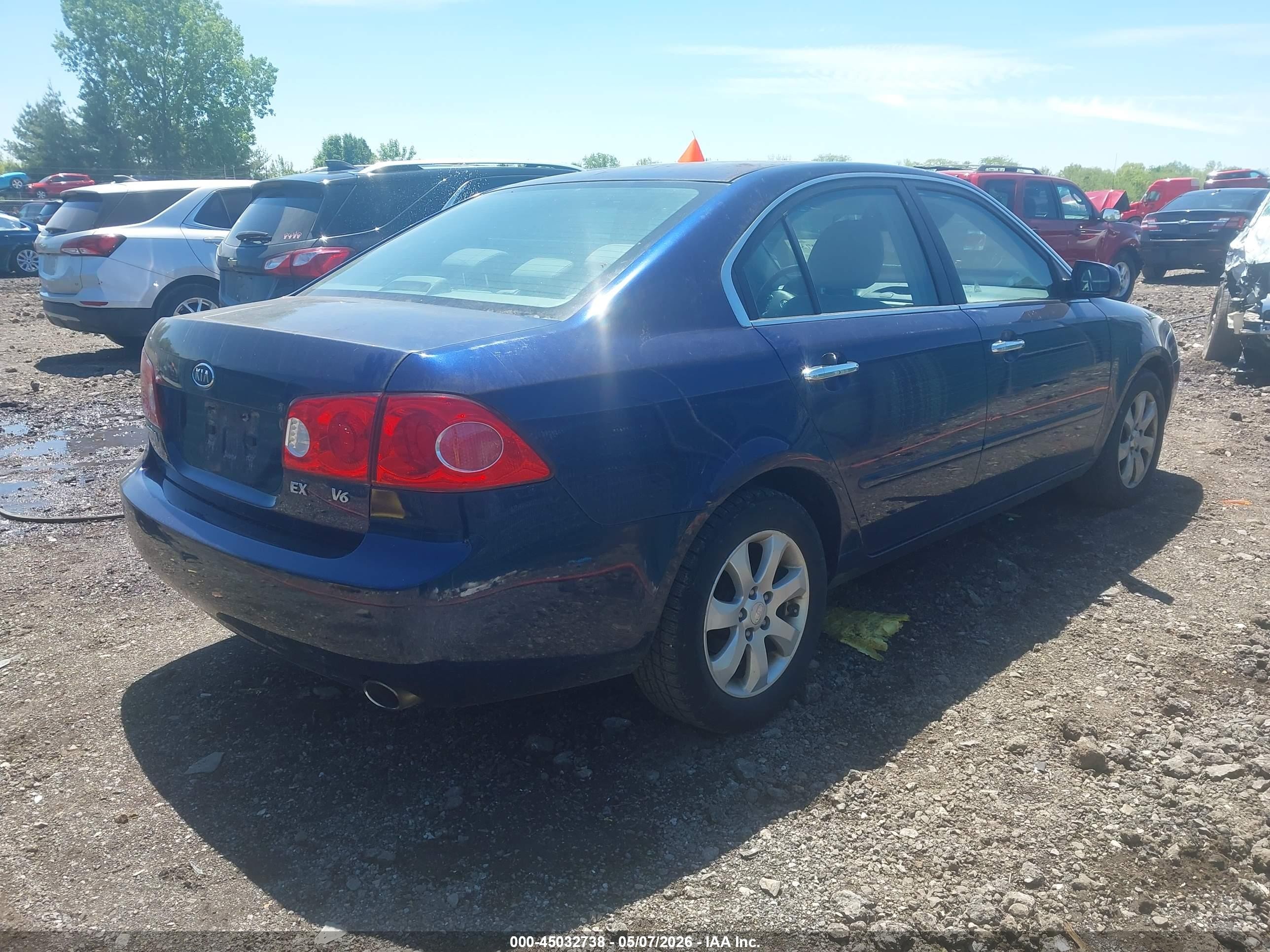 2008 Kia Optima Ex V6 Синий vin: KNAGE124785214081