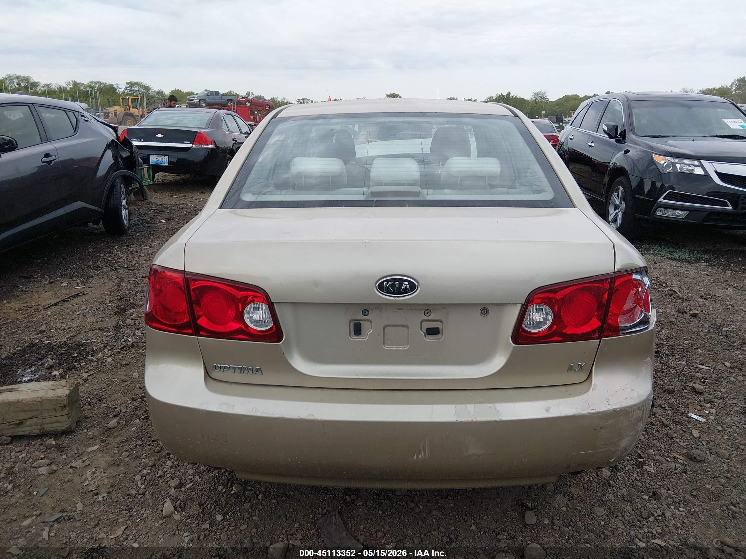 2006 Kia Optima Ex V6 (new)/lx V6 (new) Beige vin: KNAGE124965030158