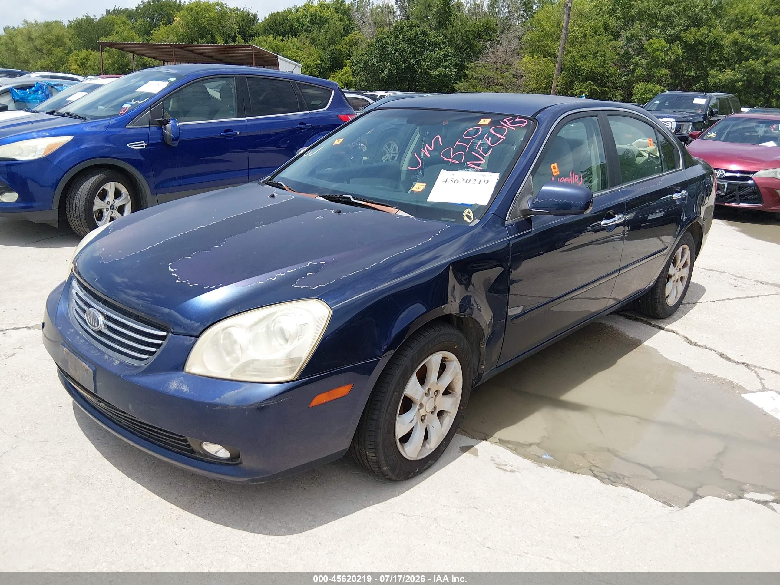 2006 Kia Optima Ex V6 (new)/lx V6 (new) Blue vin: KNAGE124965045033