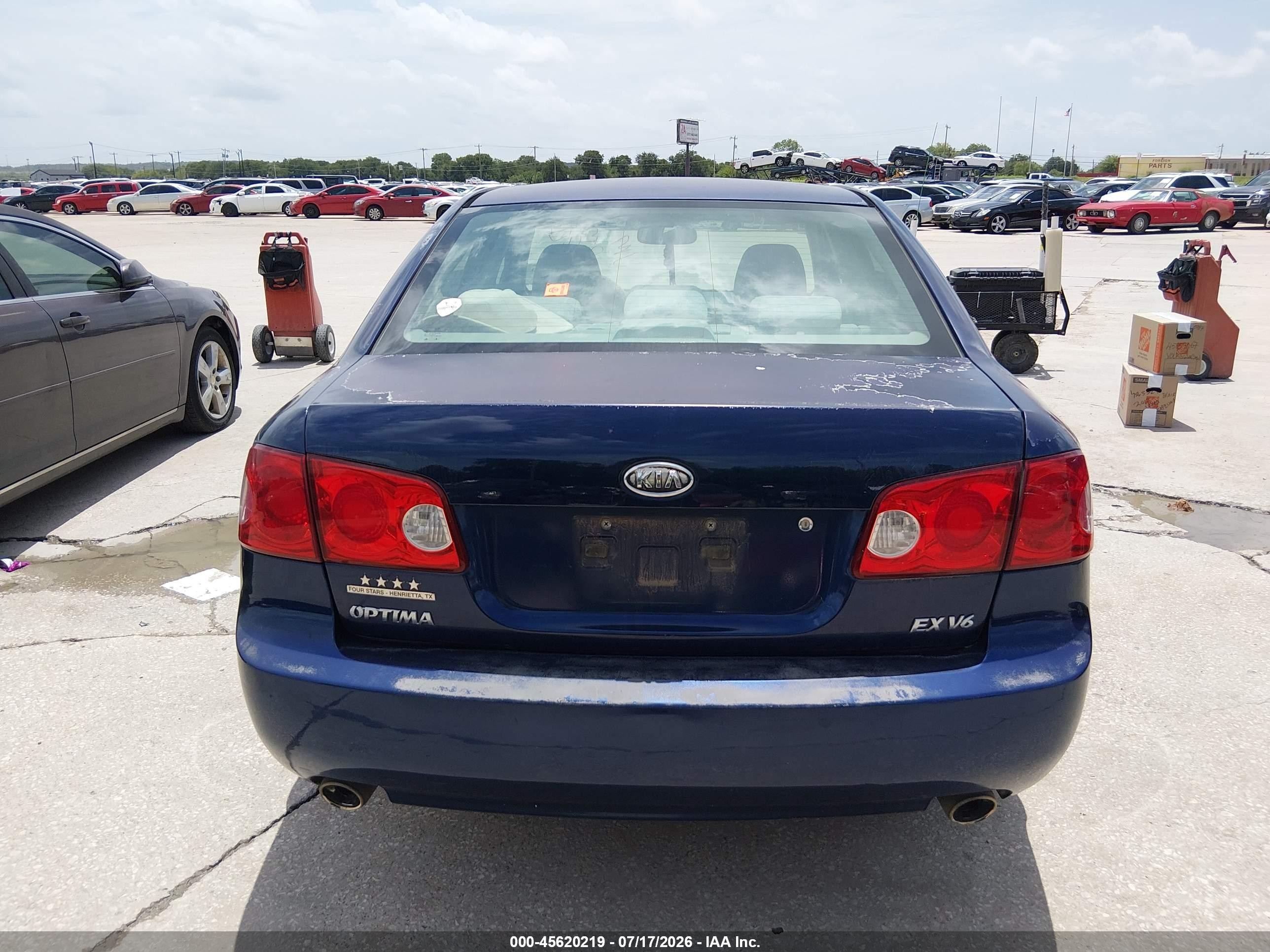 2006 Kia Optima Ex V6 (new)/lx V6 (new) Blue vin: KNAGE124965045033