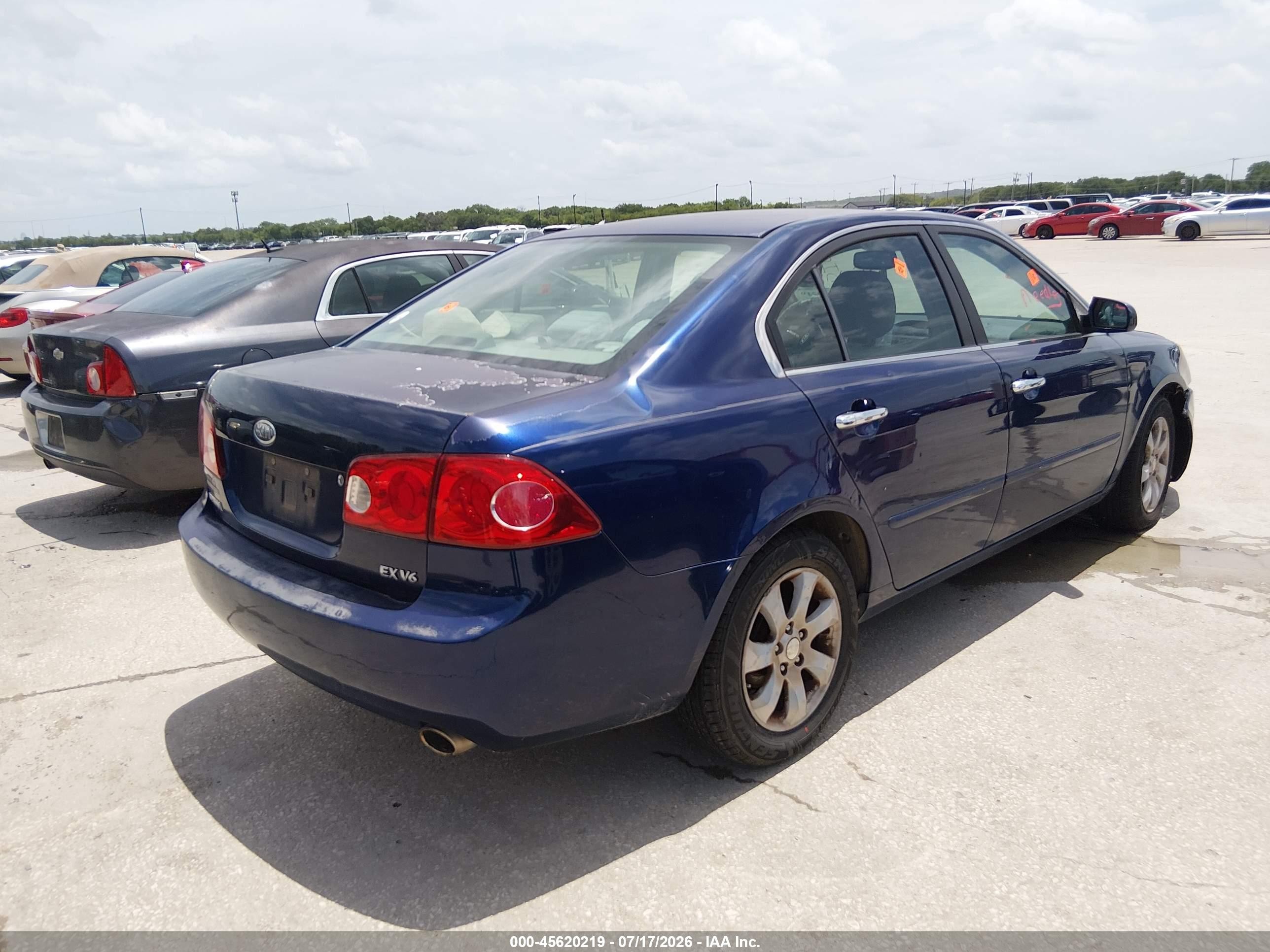 2006 Kia Optima Ex V6 (new)/lx V6 (new) Blue vin: KNAGE124965045033